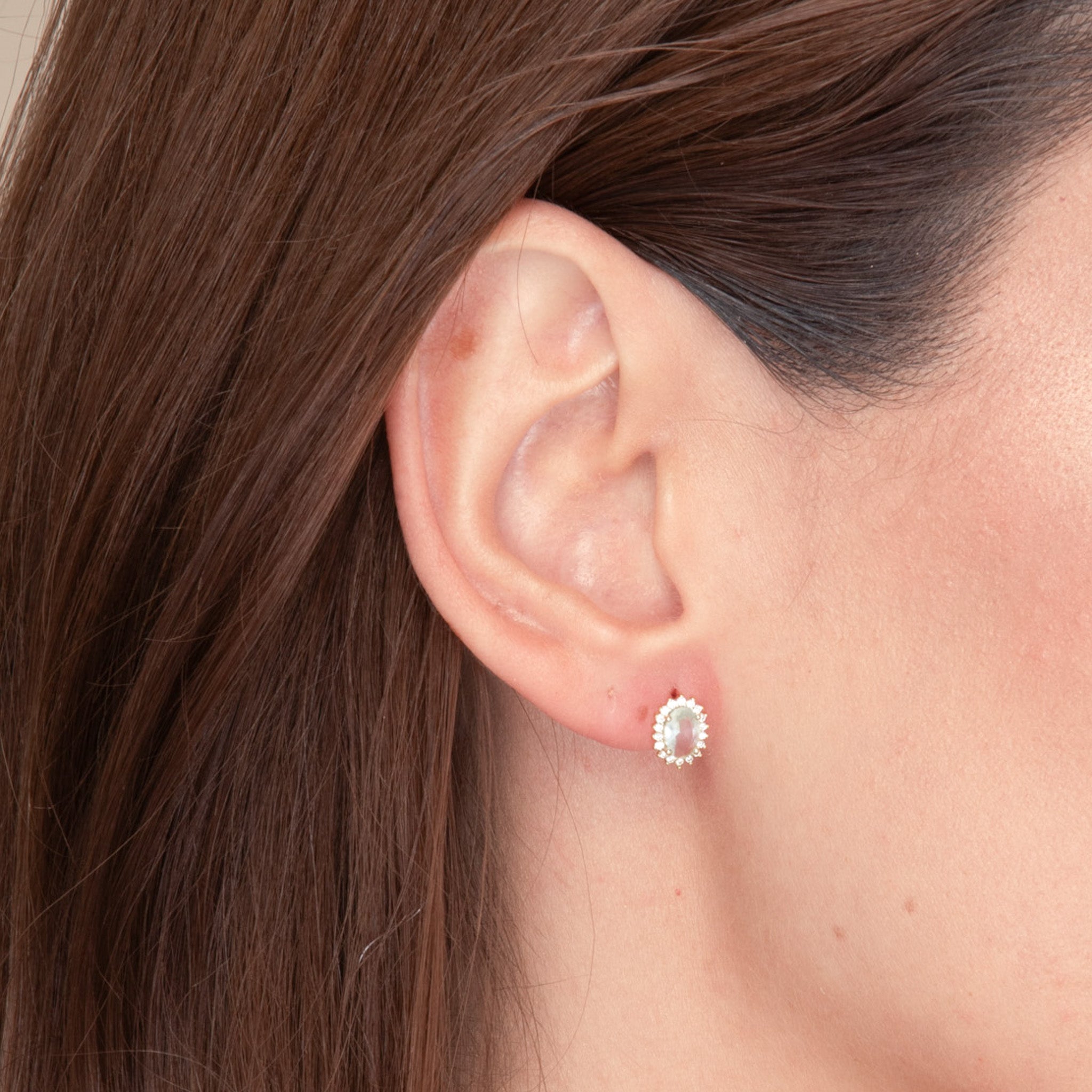 Vintage Sunflower Sapphire Stud Earrings - Camile & Stone