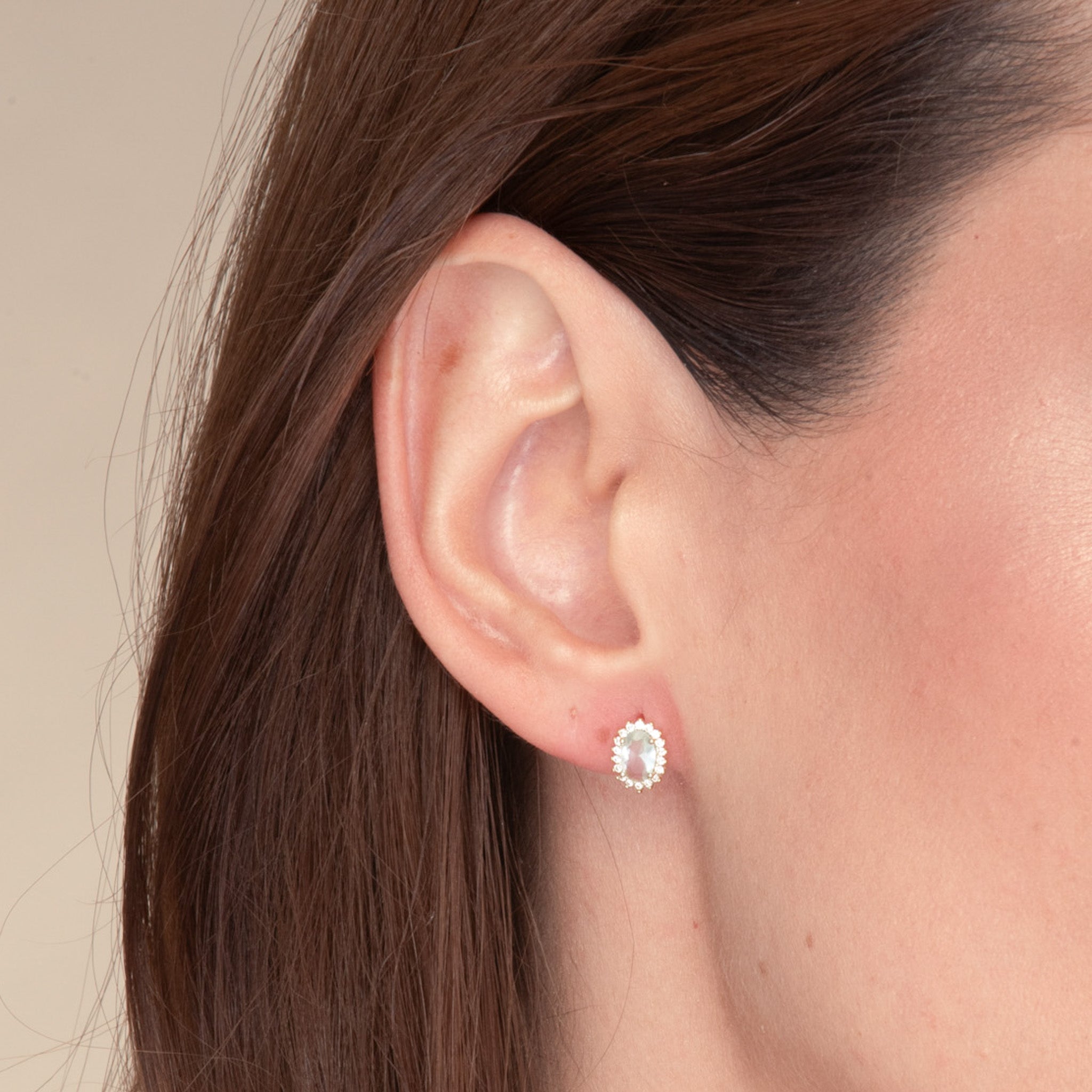 Vintage Sunflower Sapphire Stud Earrings - Camile & Stone