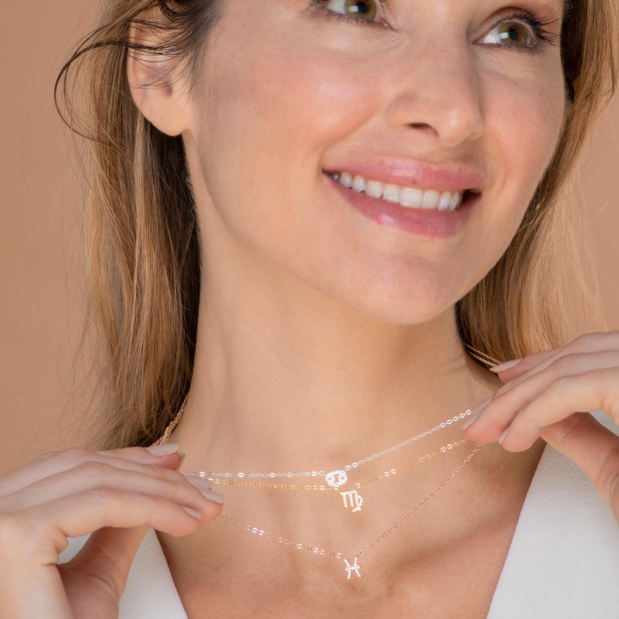 Virgo Sapphire Charm Zodiac Star Sign Necklace - Camile & Stone