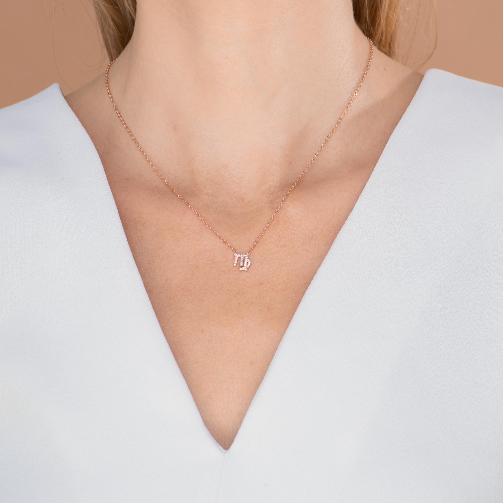 Virgo Sapphire Charm Zodiac Star Sign Necklace - Camile & Stone