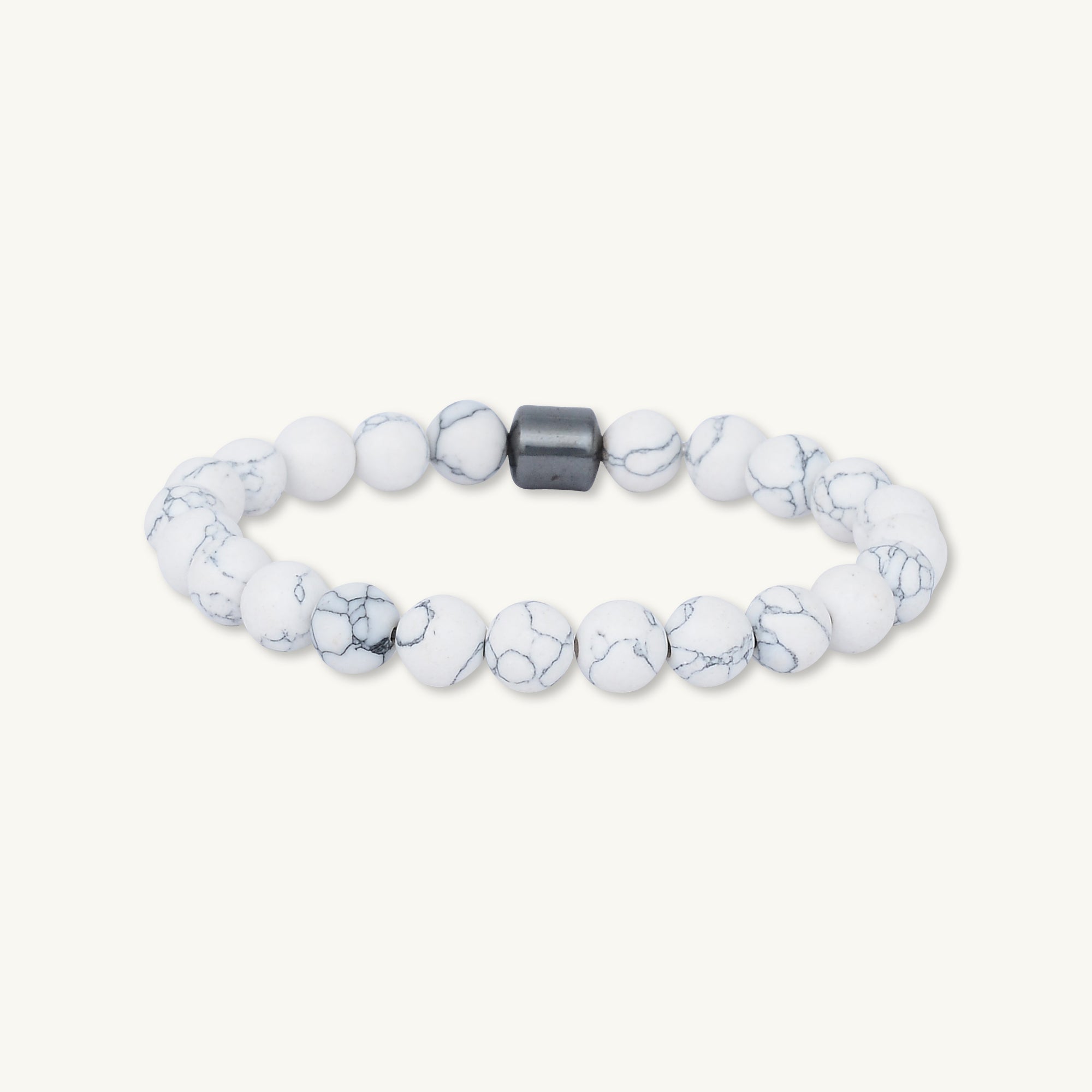 White Marble Beaded Bracelet - Camile & Stone