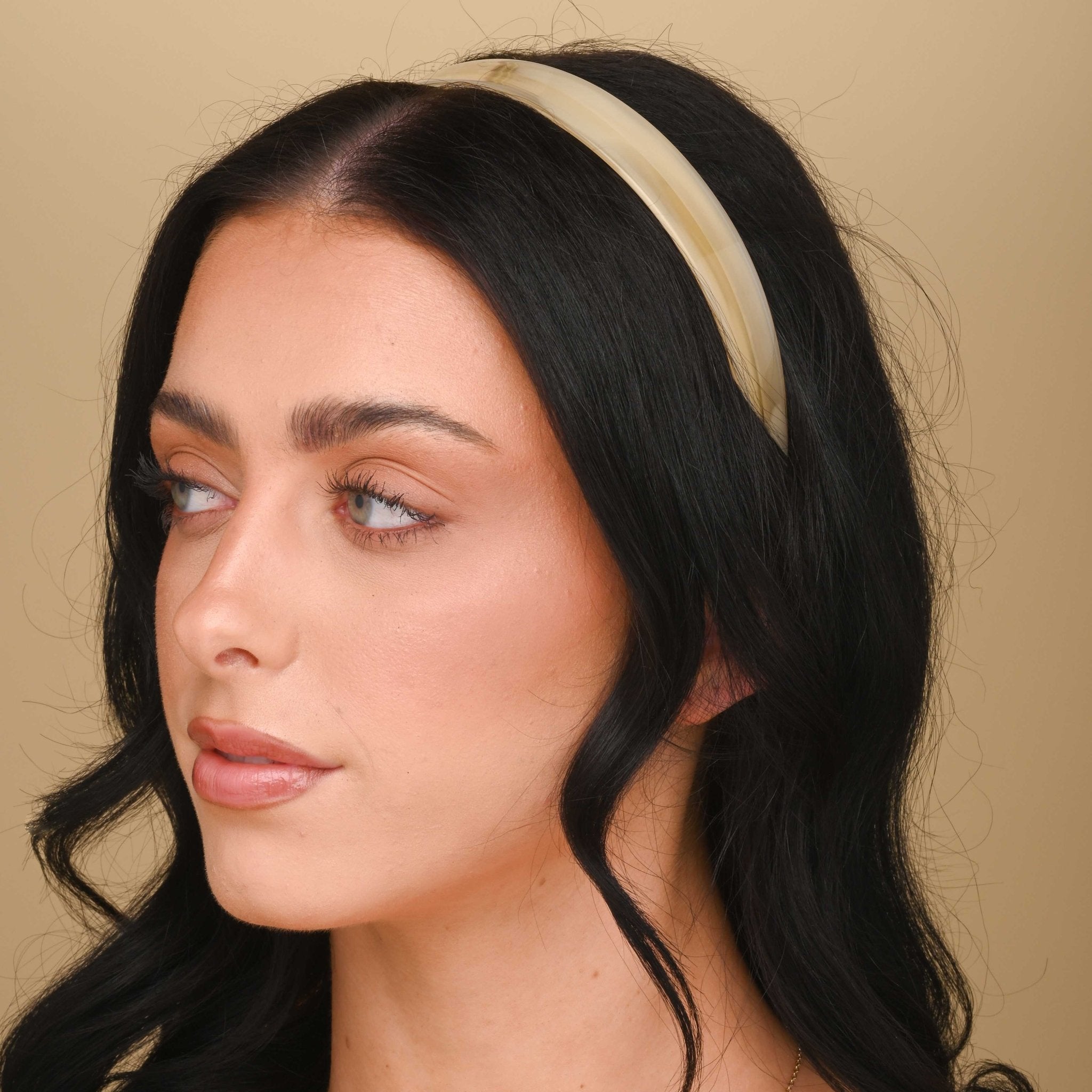 Wide Beige 2.5cm French Headband - Camile & Stone