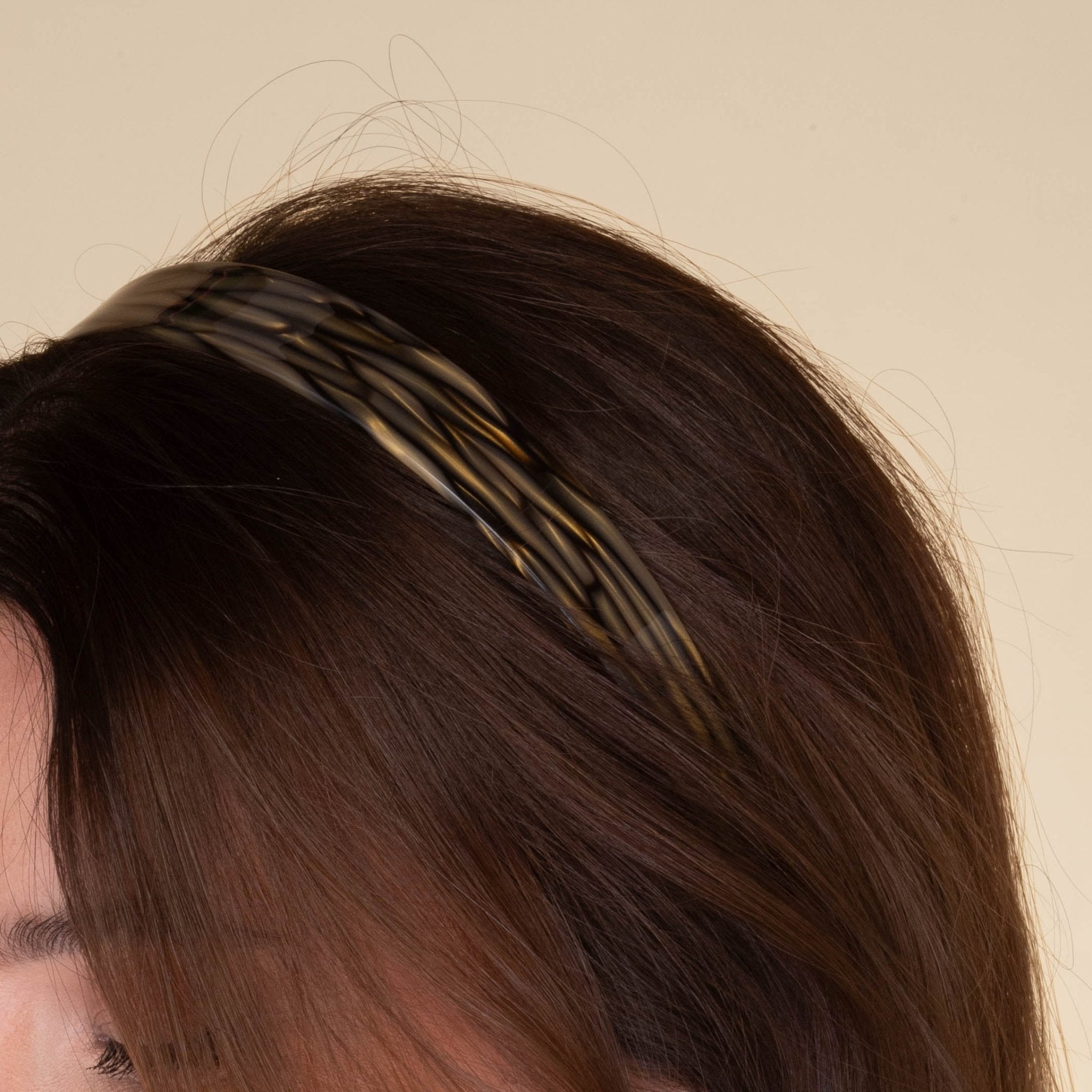 Wide Golden Brown 2.5cm French Headband - Camile & Stone