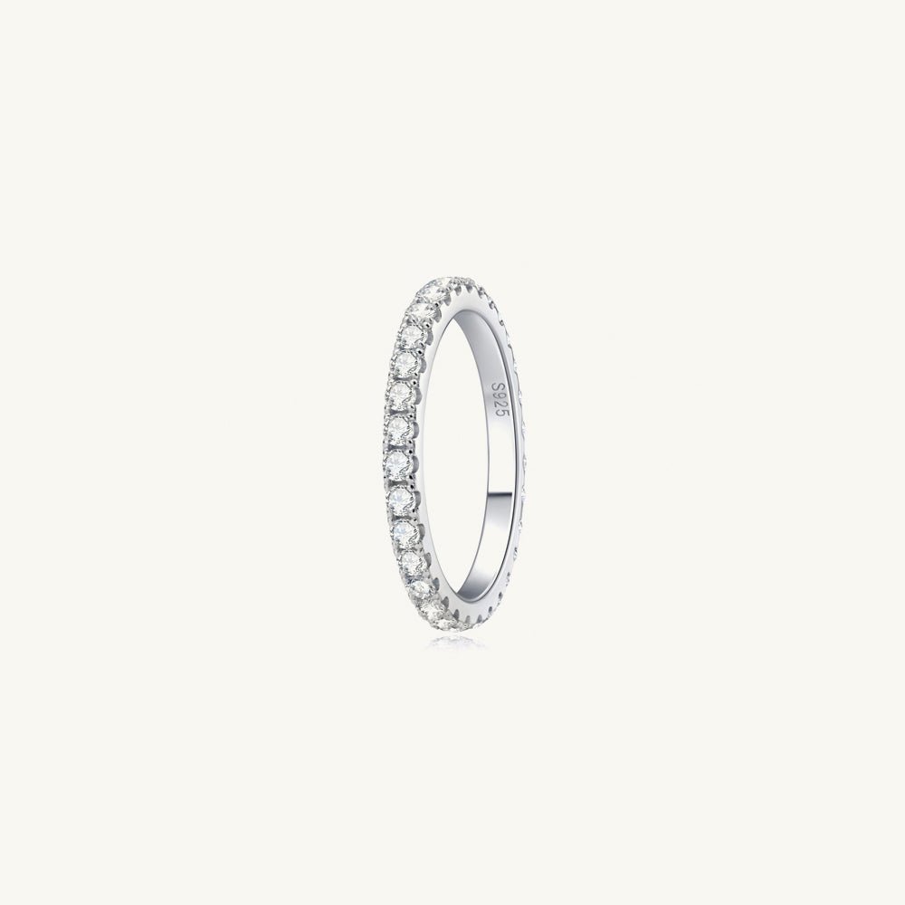 2mm Moissanite Diamond Eternity Anniversary Band Ring - Camile & Stone