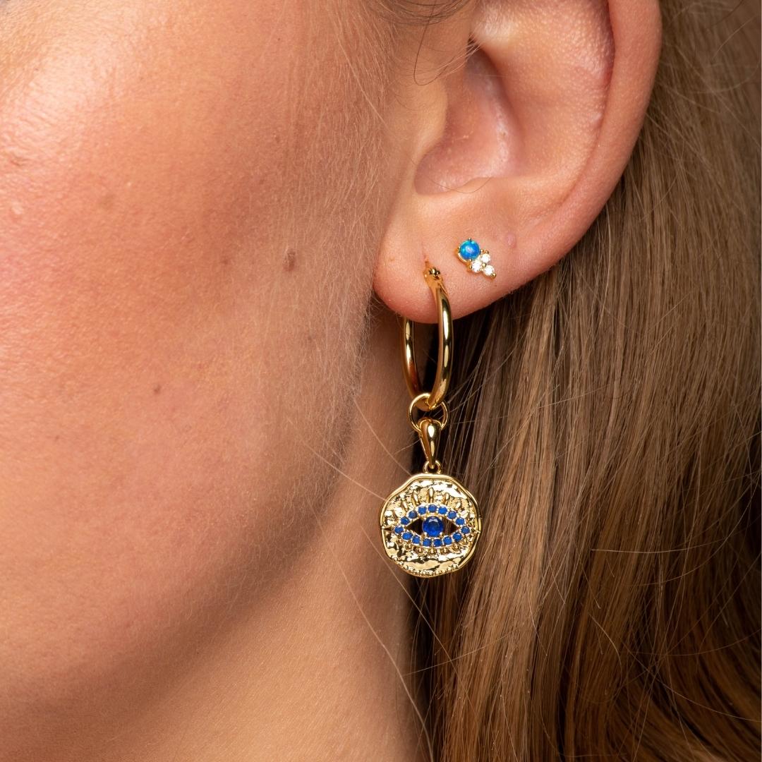 Evil Eye Statement Hoop Earrings
