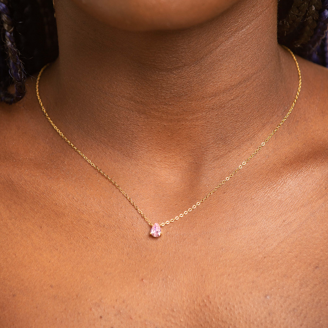 Birthstone Necklace October
