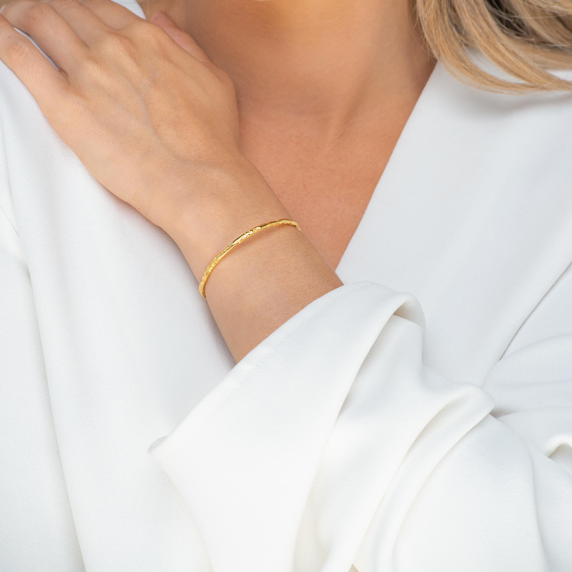 Molten Cuff Bangle Bracelet