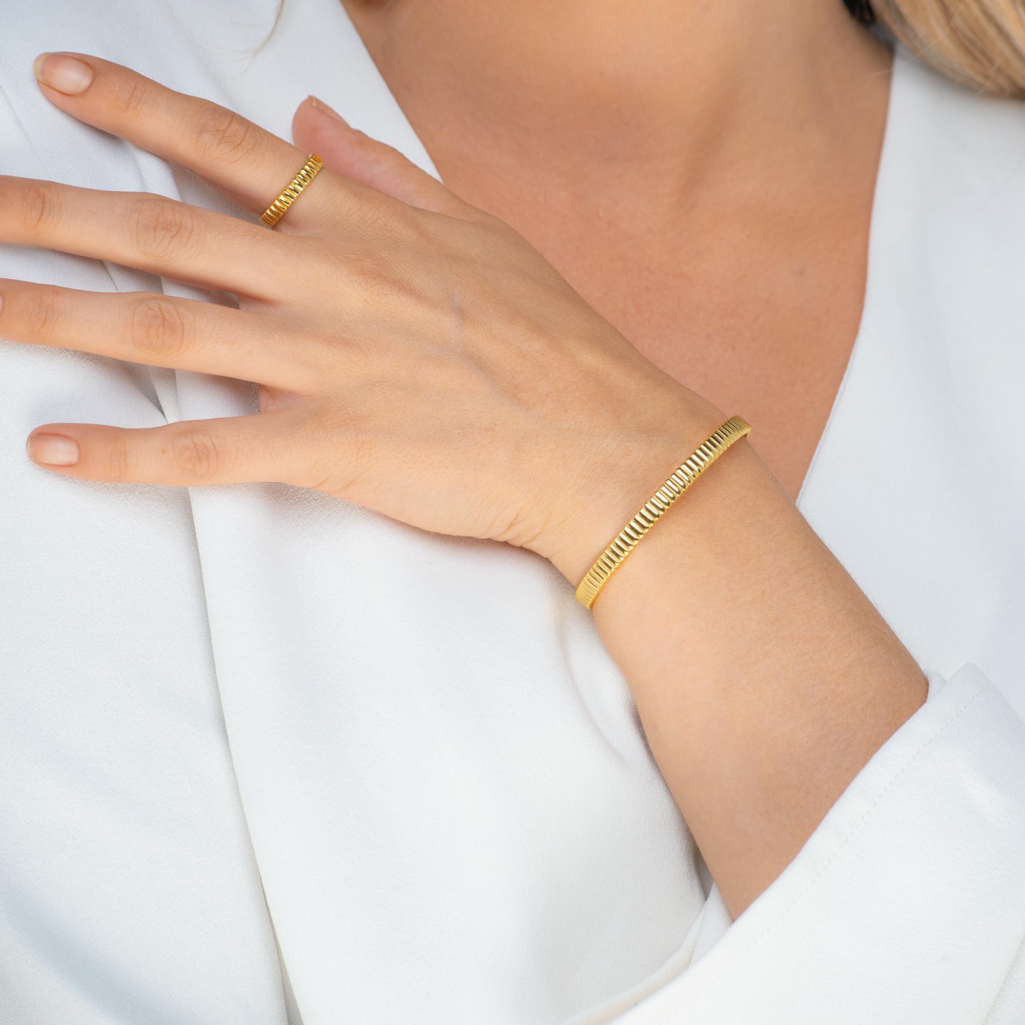 Ridges Cuff Bracelet