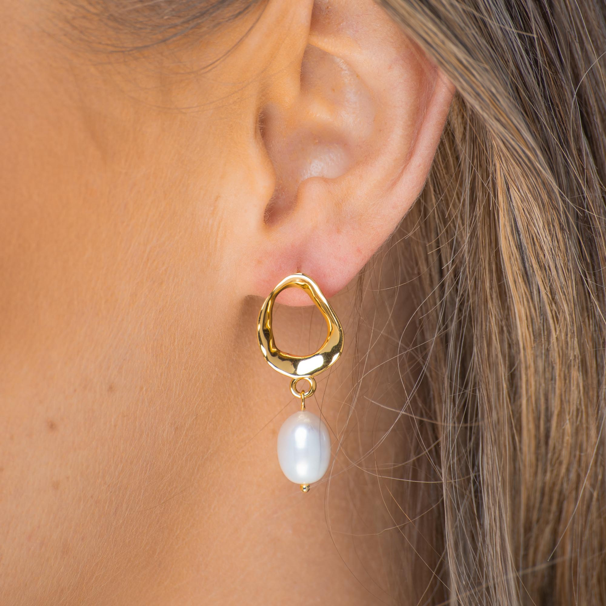 Organic Pearl Drop Earrings