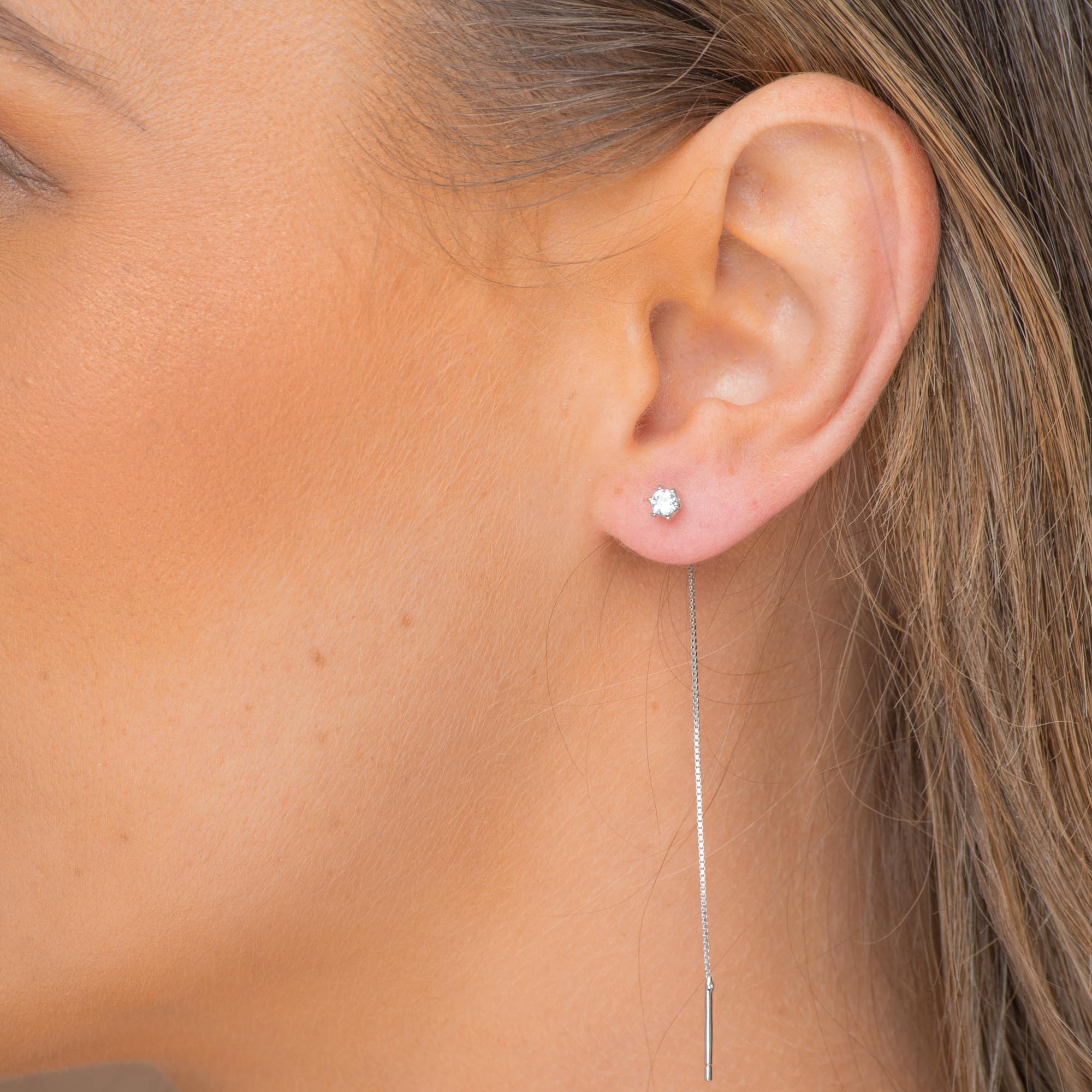 Sapphire Threader Earrings