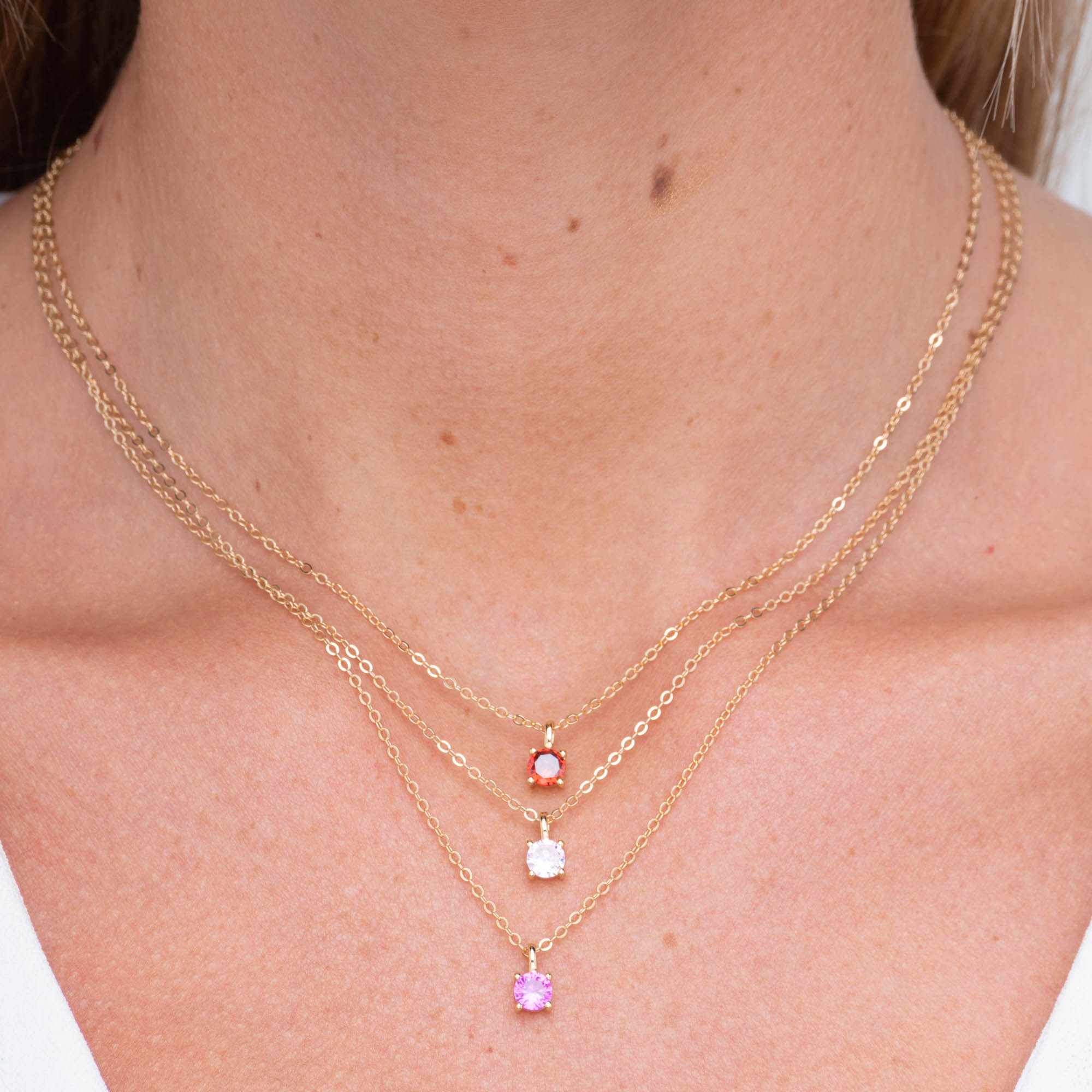Classic Birthstone Necklace January