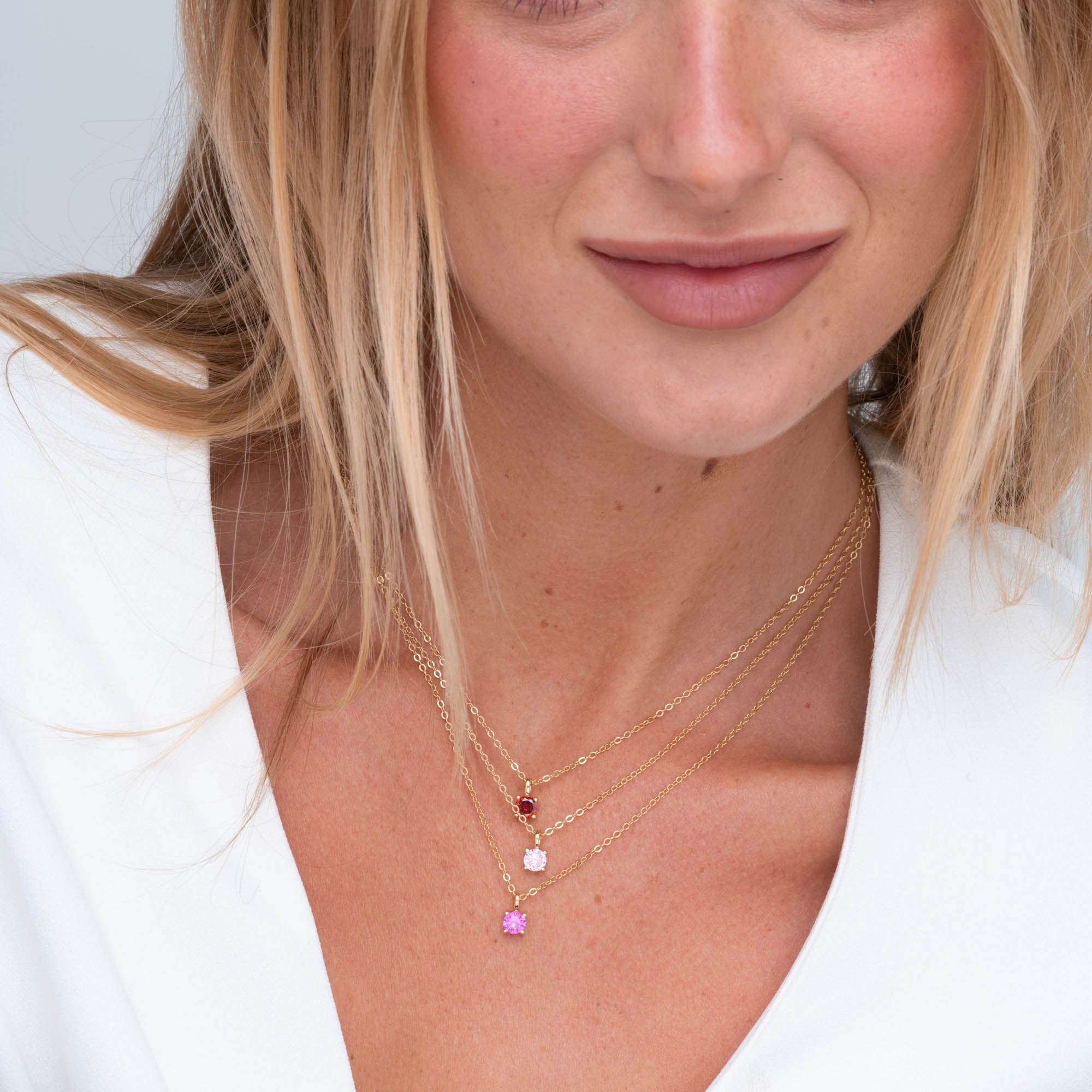 Classic Birthstone Necklace October