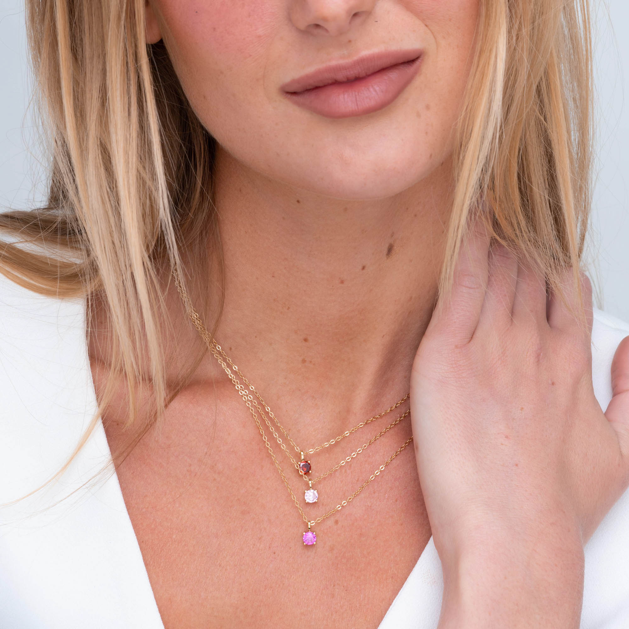 Classic Birthstone Necklace July