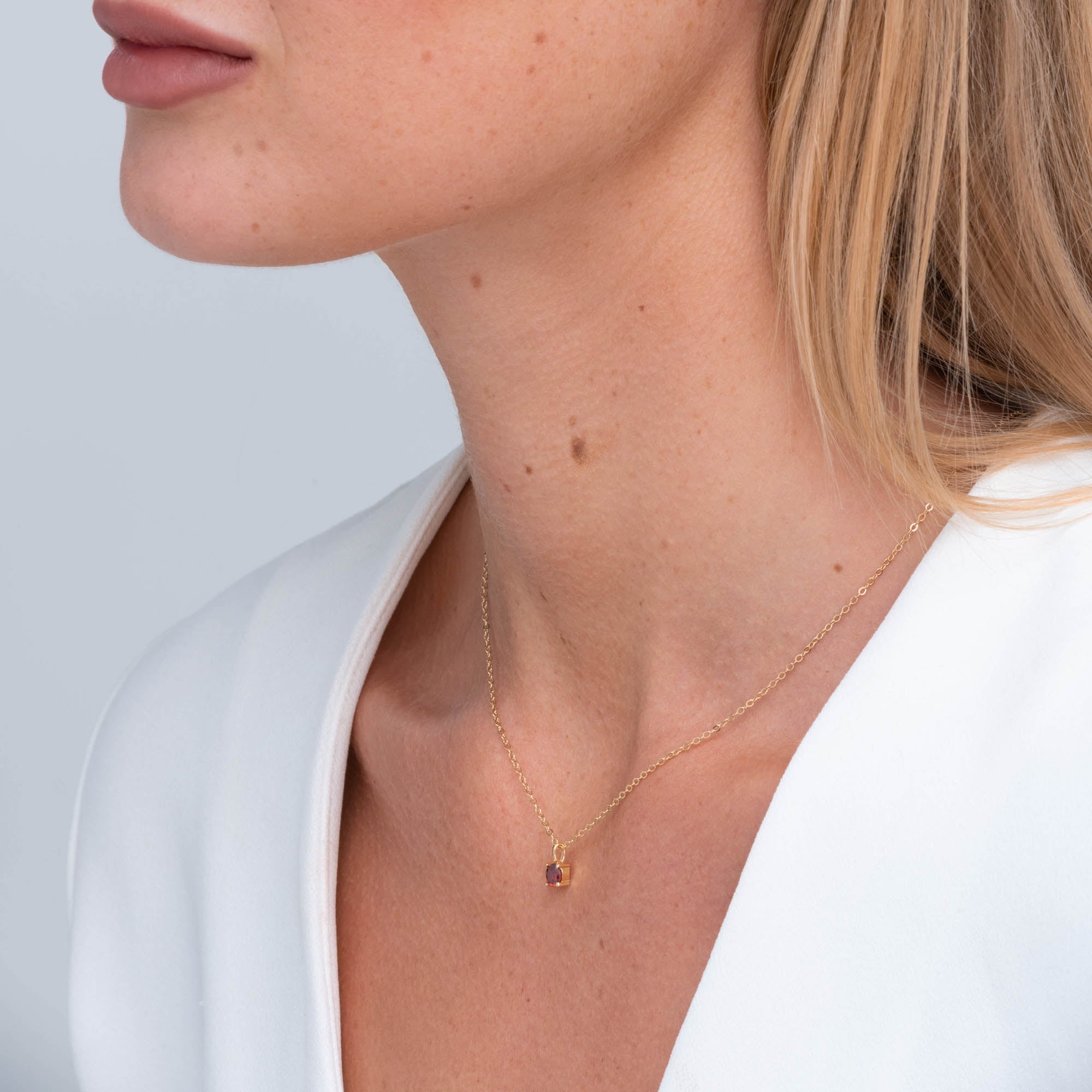 Classic Birthstone Necklace January