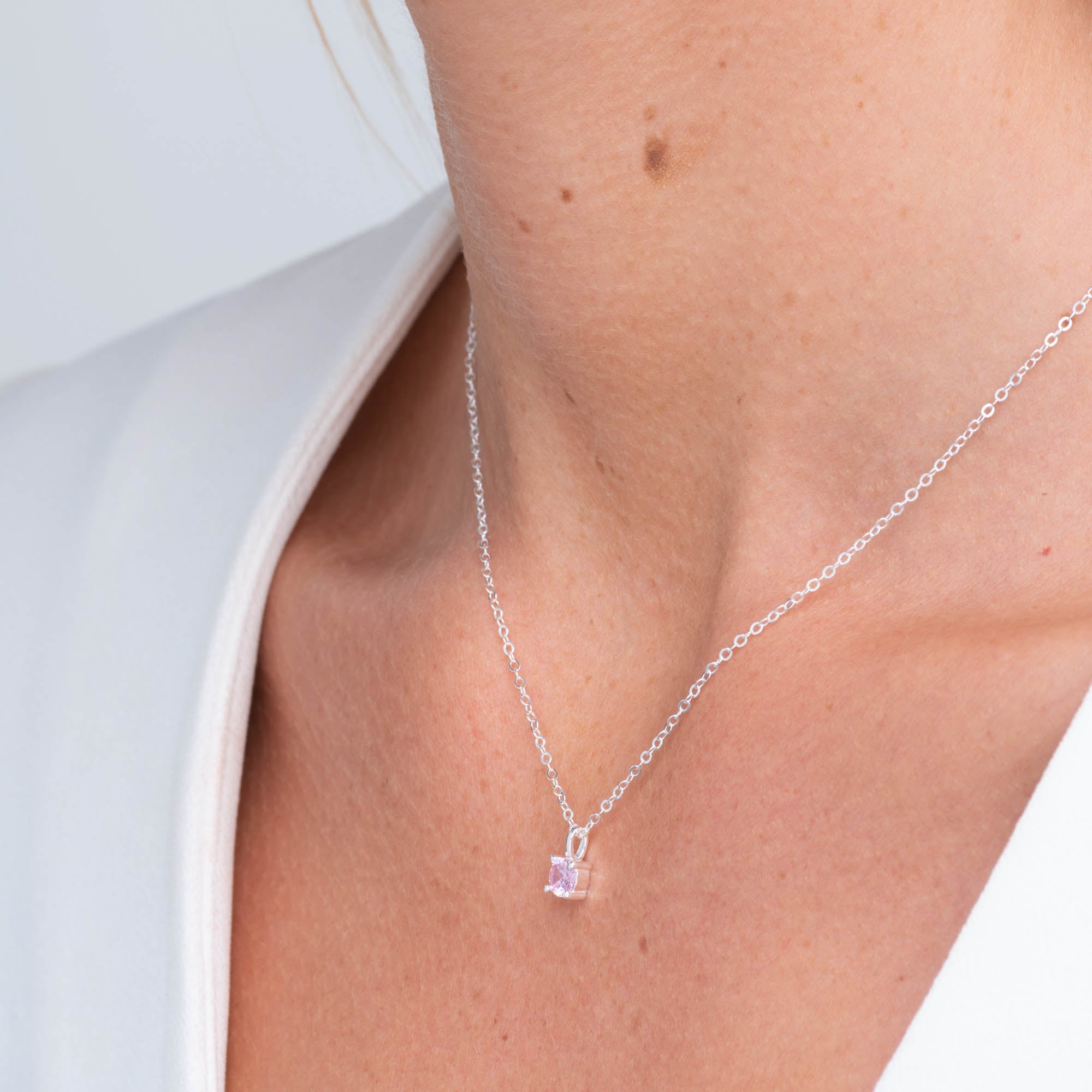 Classic Birthstone Necklace October