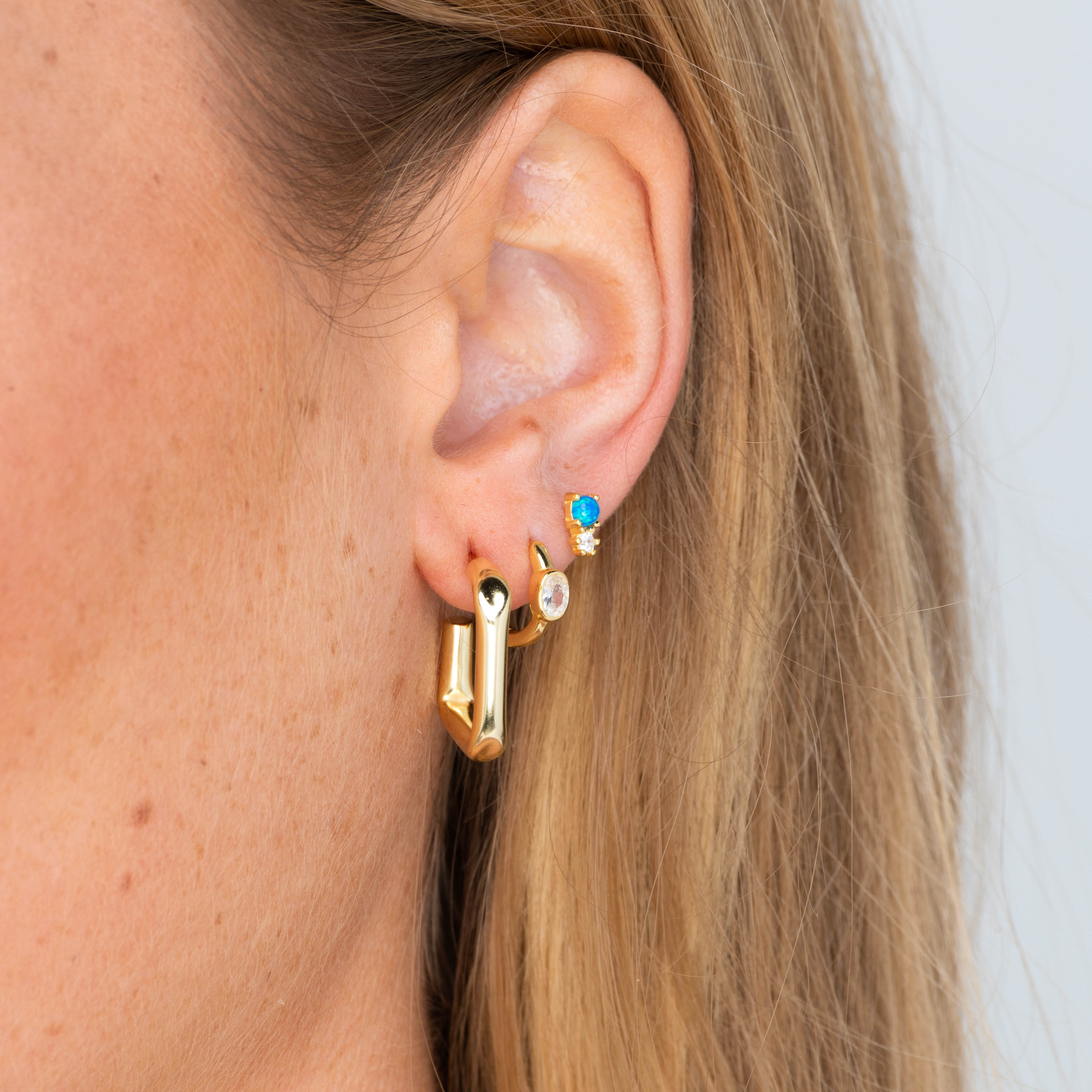 Statement C Tube Earrings