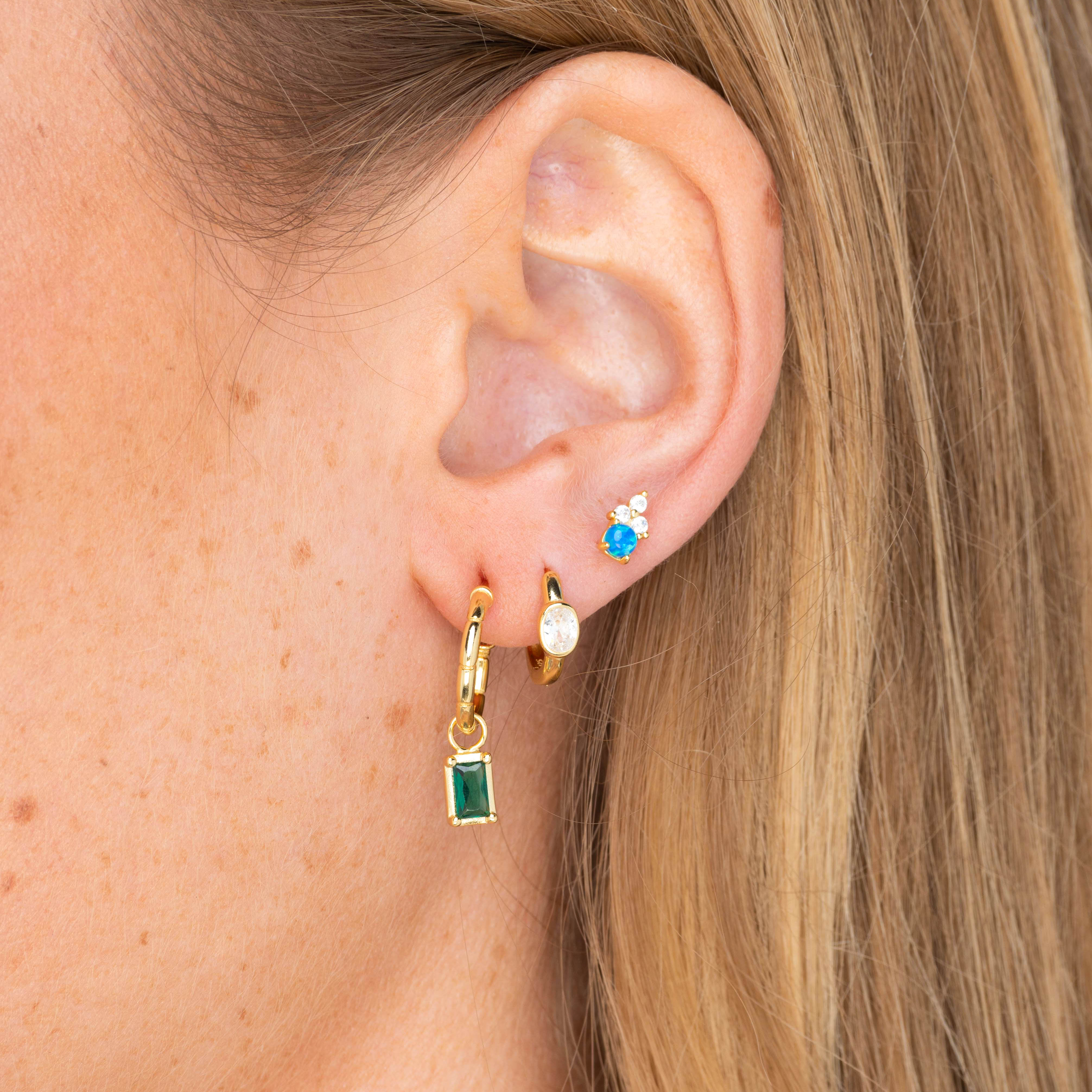 Lotus Opal Sapphire Earrings