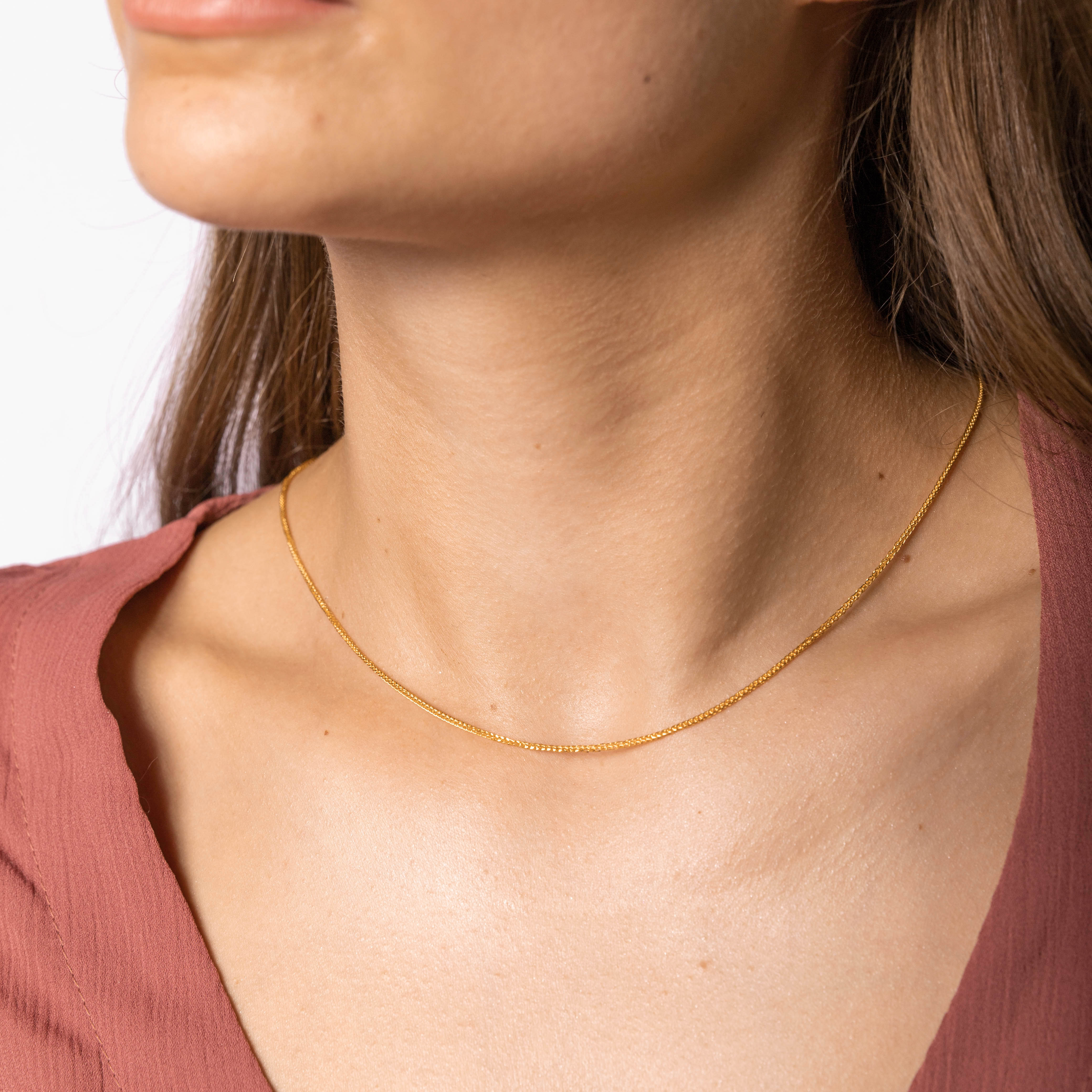 Thin Cable Chain Rope Necklace
