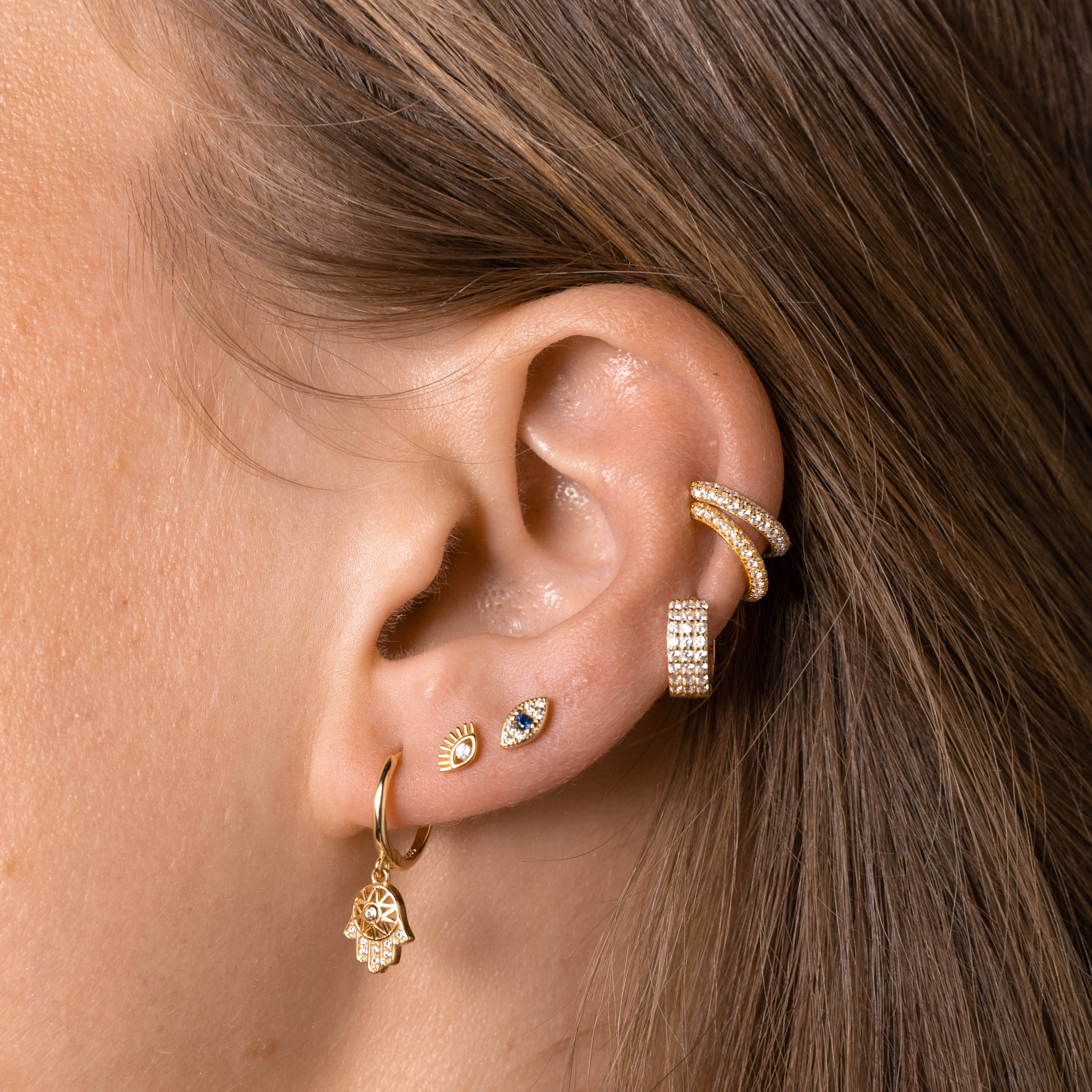 Evil Eye Zirconia Studs