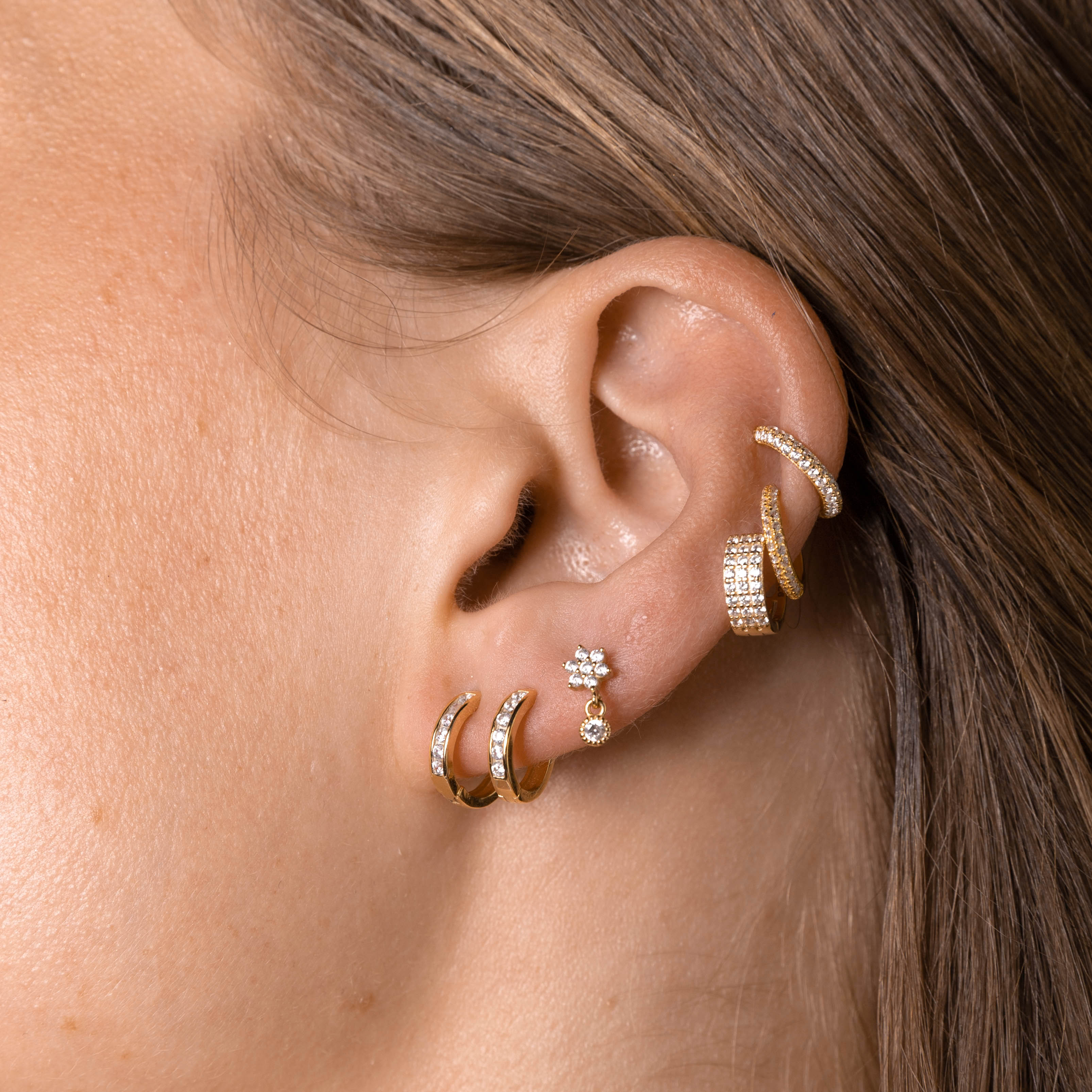 Sapphire Huggie Earrings