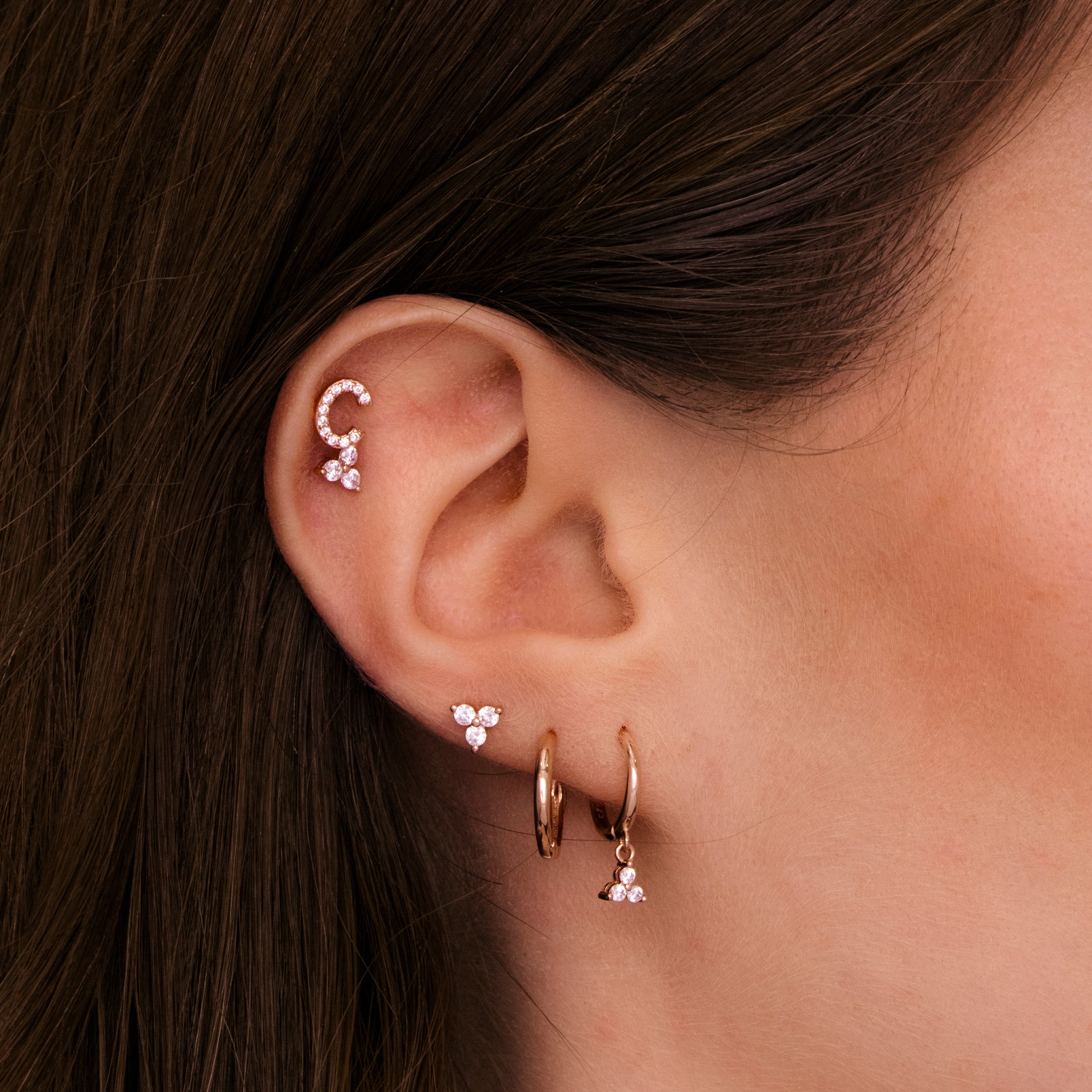 Lotus Sapphire Studs