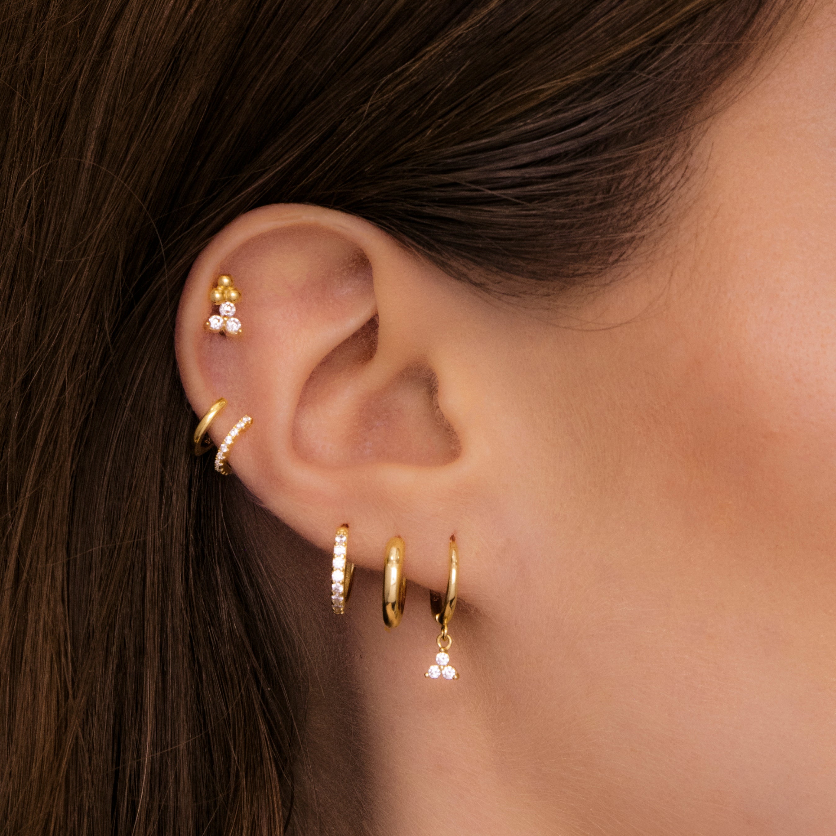 Basic Sapphire Huggie Hoop Earrings