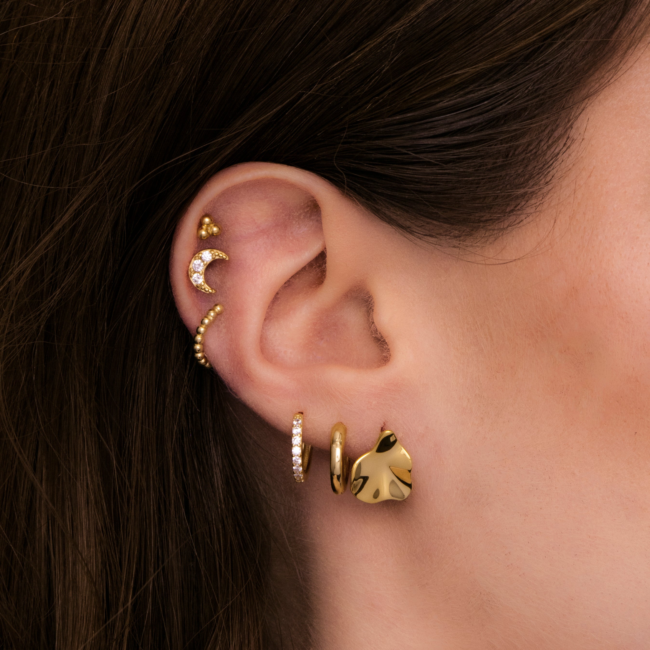 Molten Textured Stud Earrings