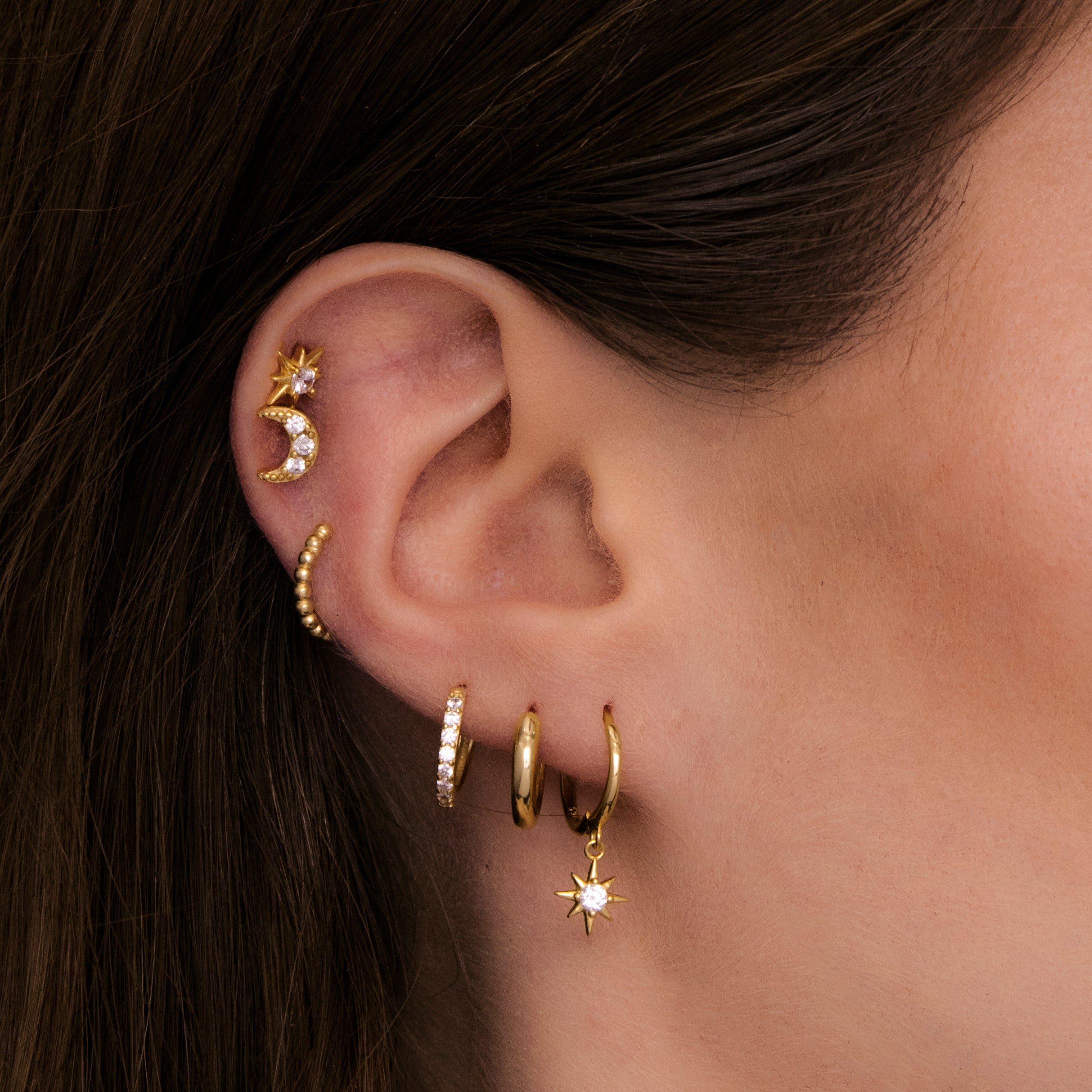 Basic Sapphire Huggie Hoop Earrings