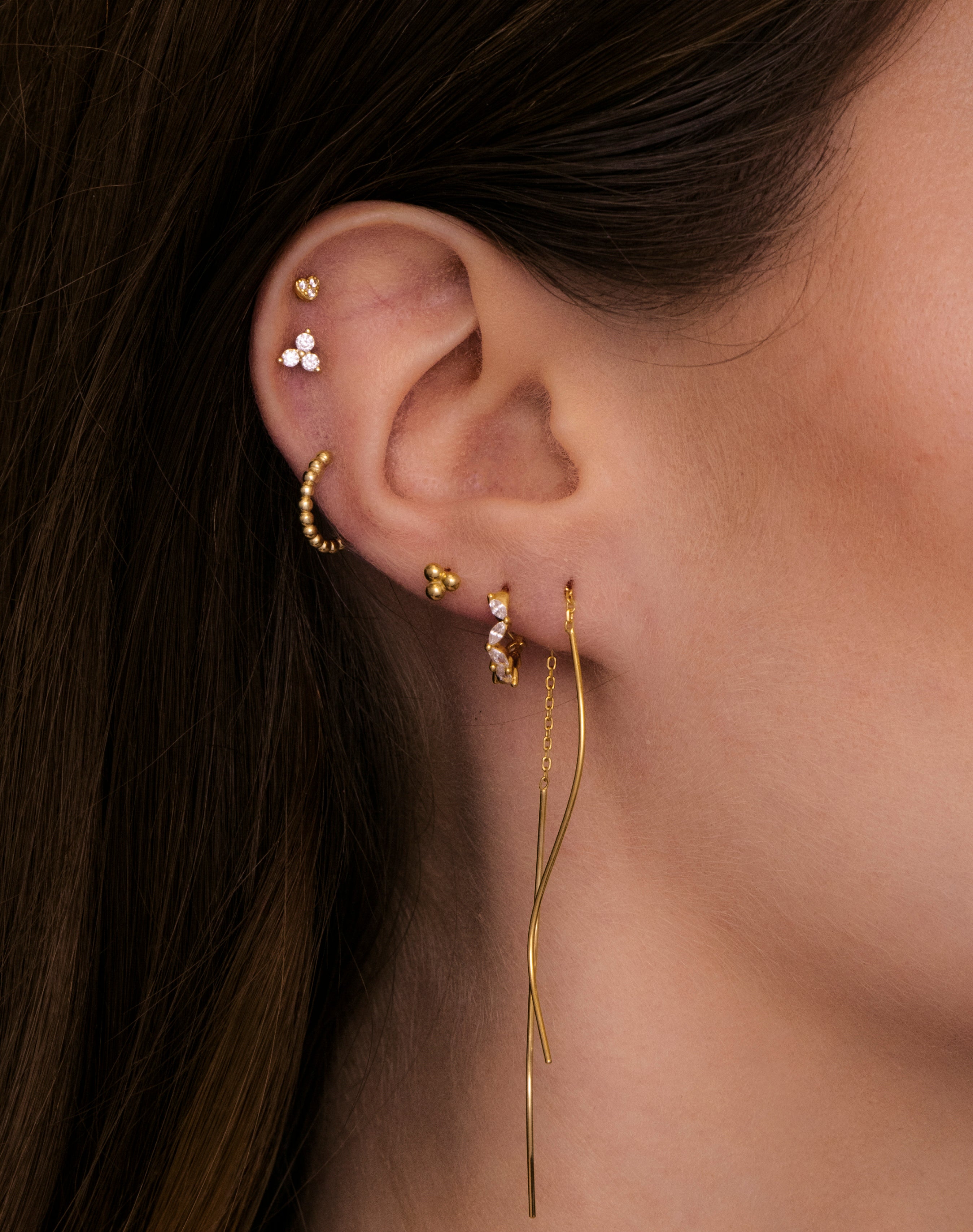 Swirl Threader Earrings