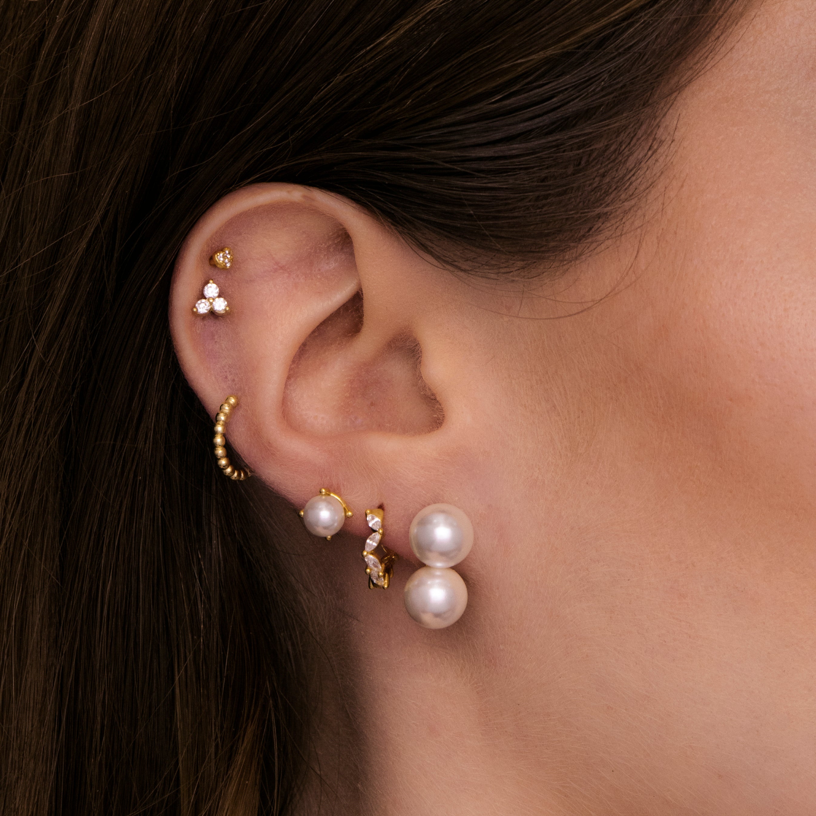Classic Double Pearl Earrings