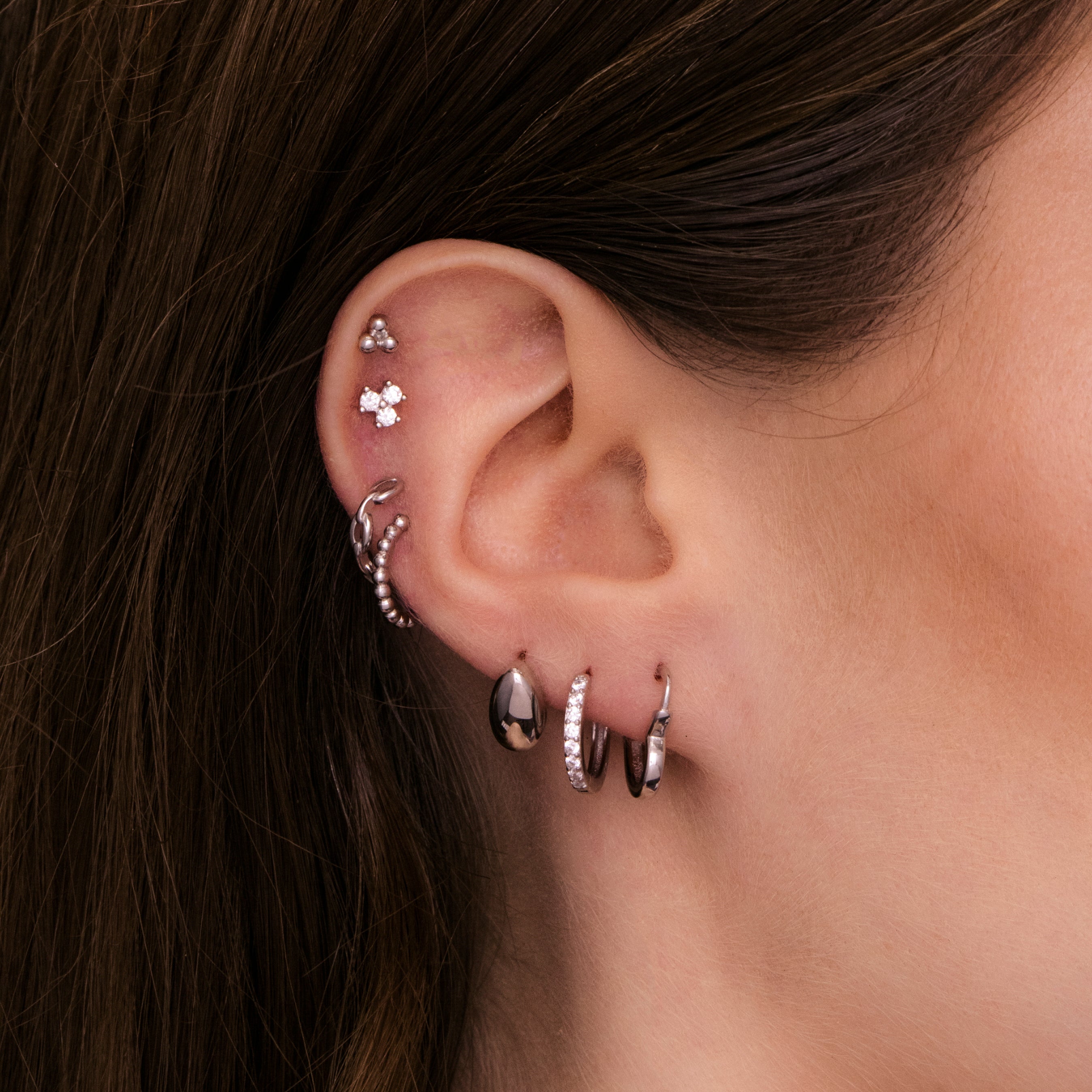 Heart Huggie Earrings