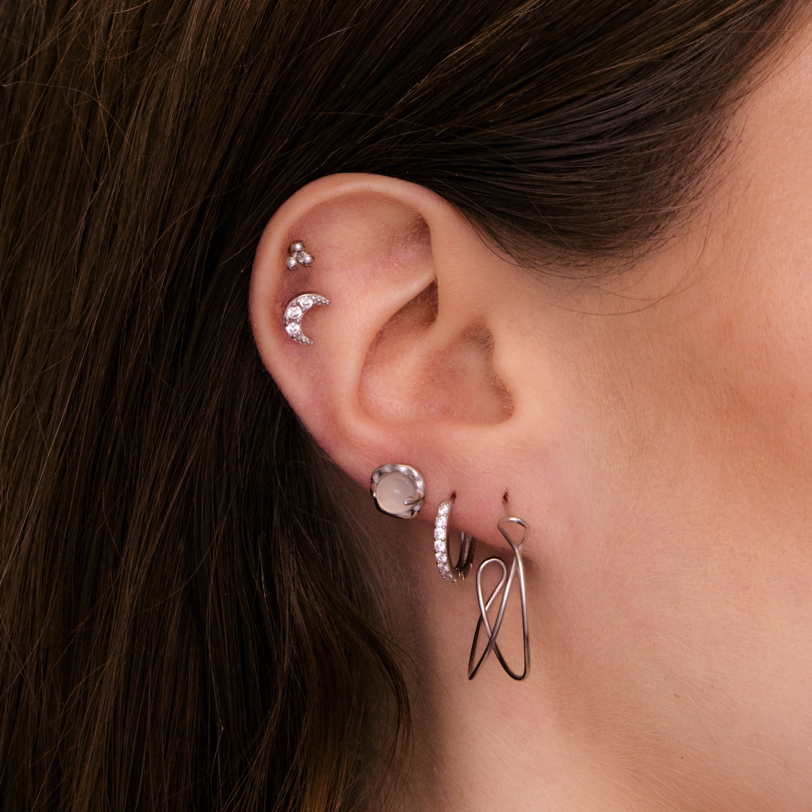 Statement Thin Huggie Hoop Earrings