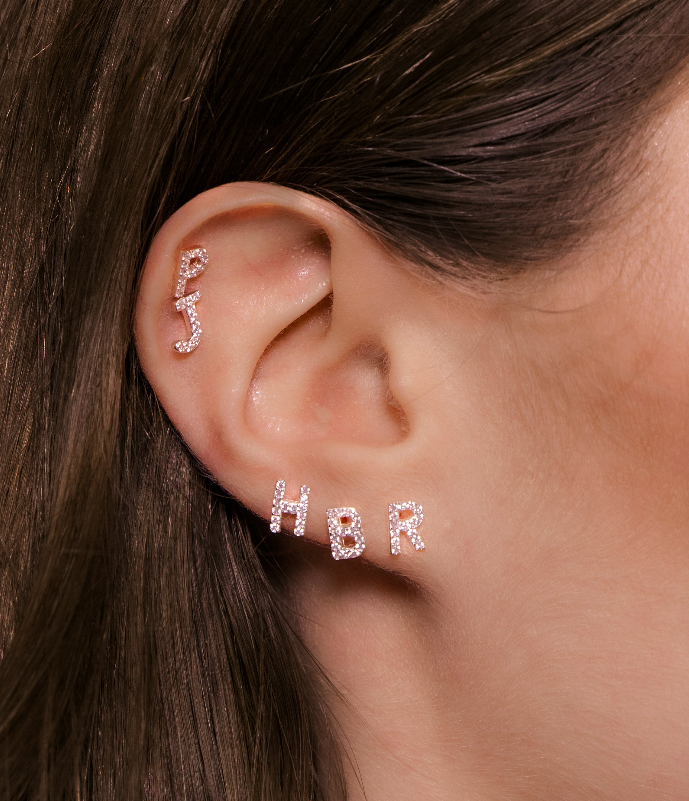 Letter Sapphire Earrings