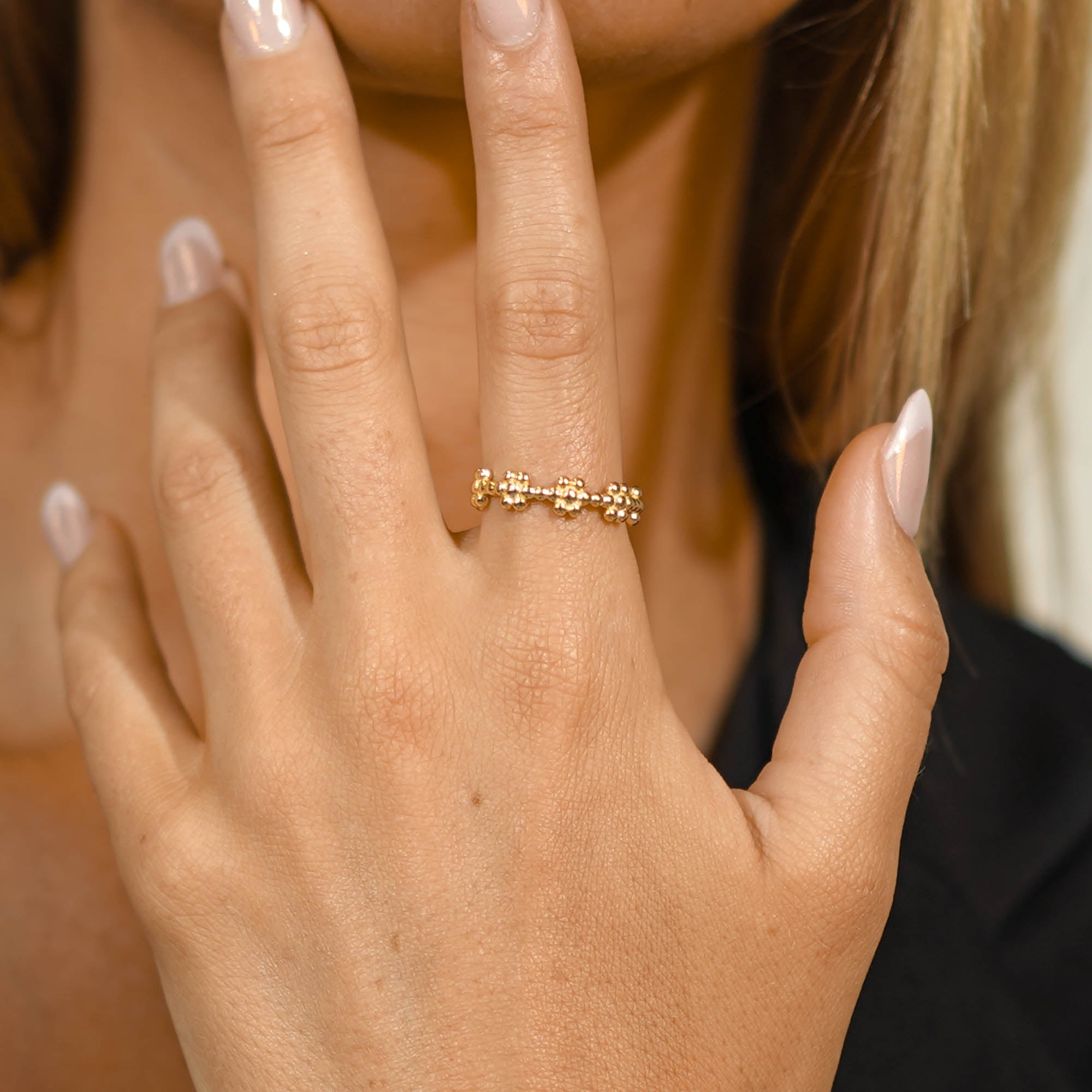 Daisy Dot Open Ring