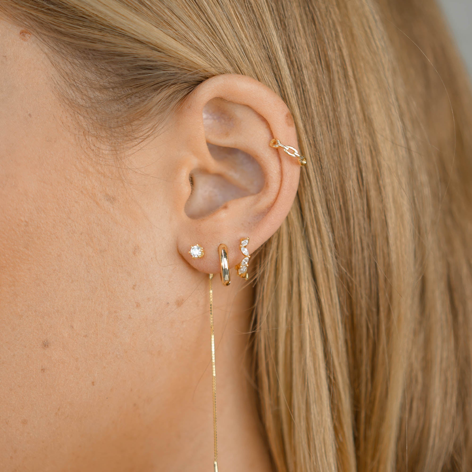 Sapphire Threader Earrings
