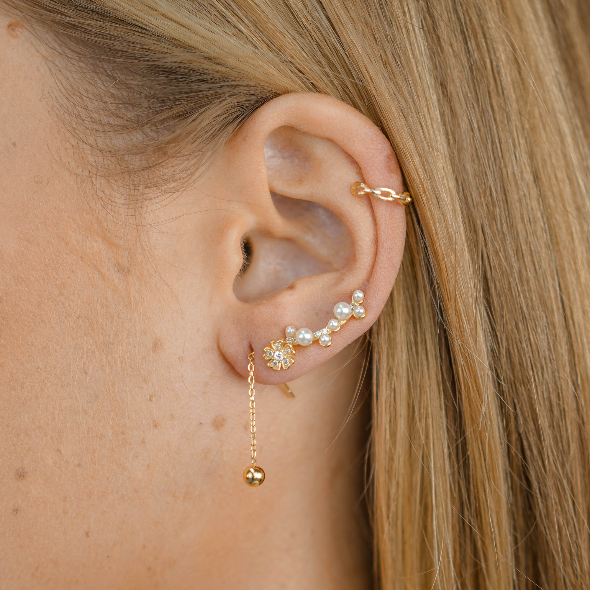 Ball Threader Earrings