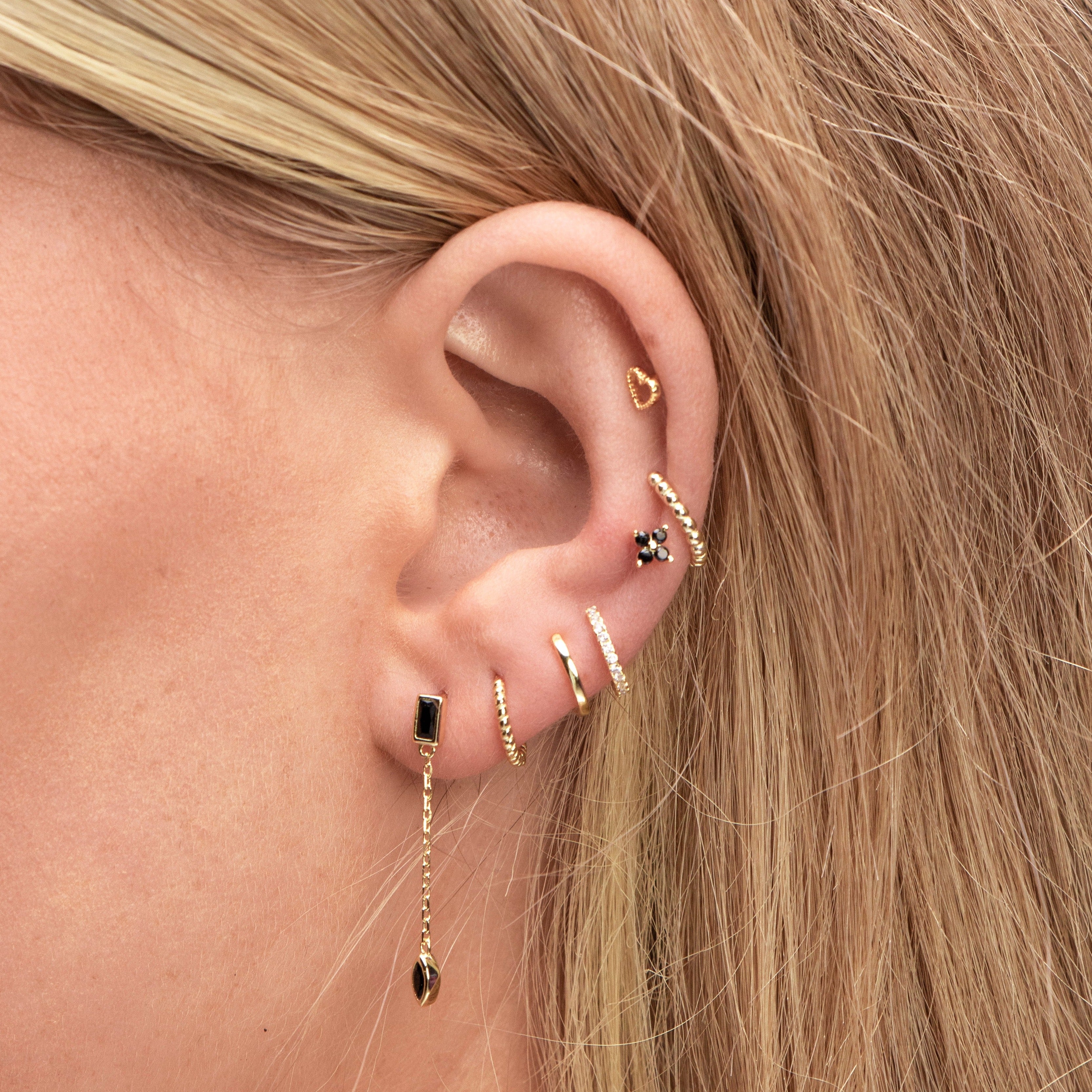 Black Clover Sapphire Earrings