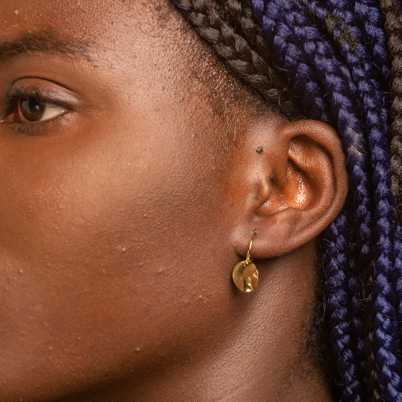 Hammered Disc Earrings