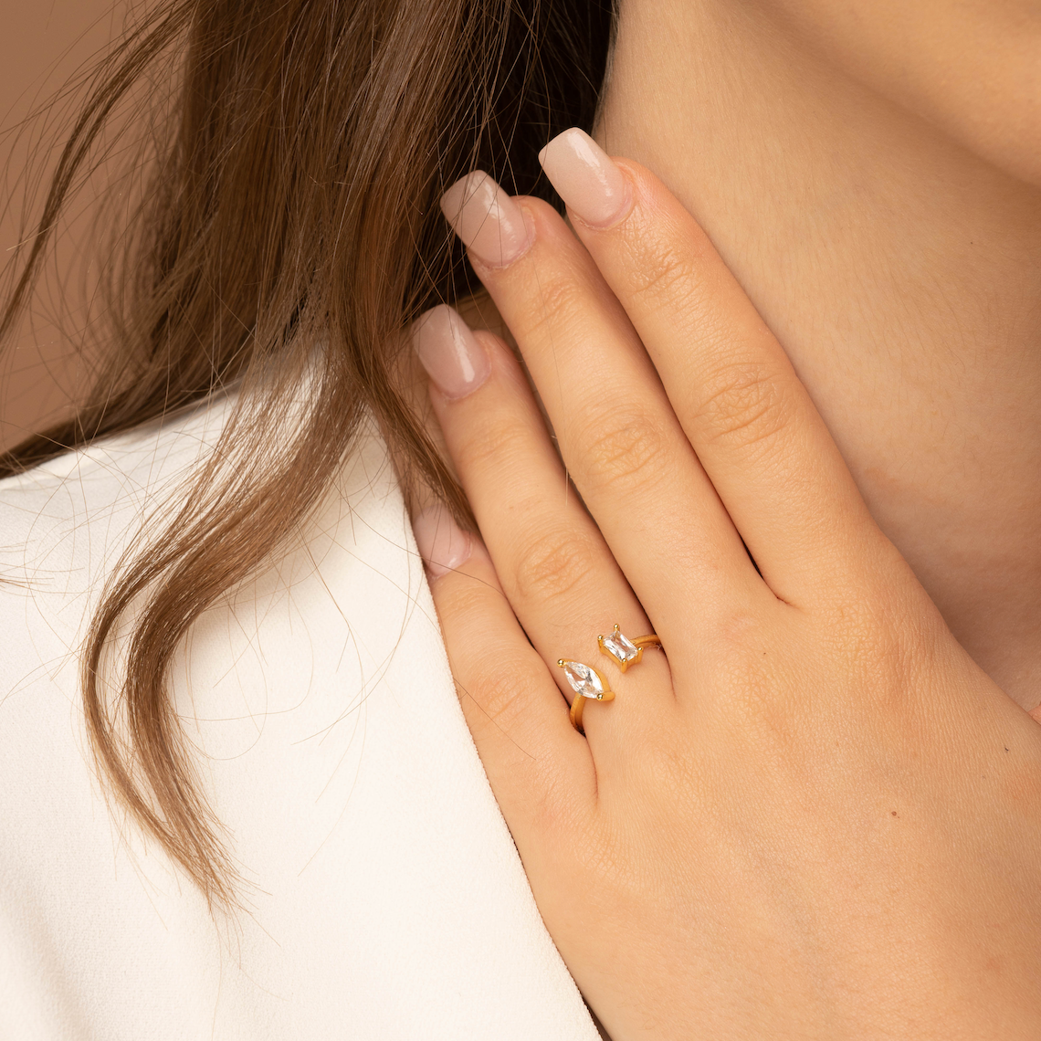 Marquise Open Band Ring
