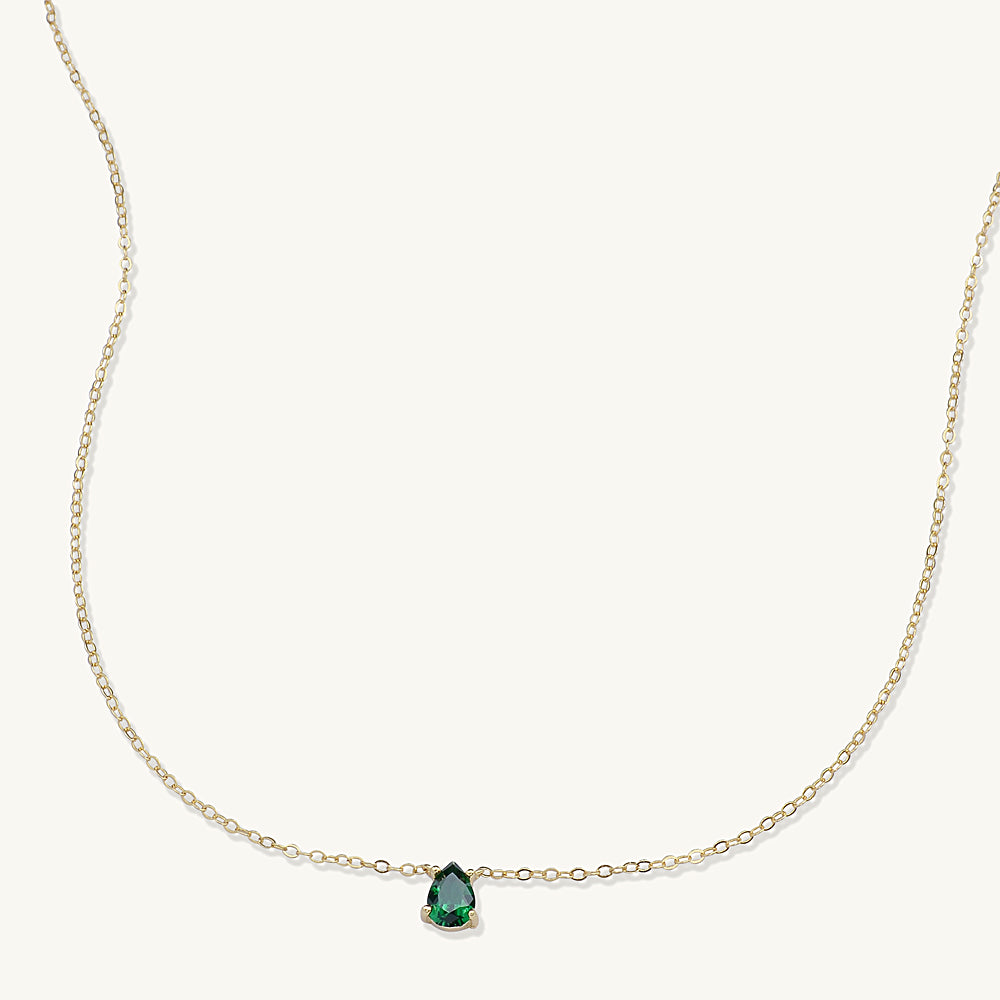 Birthstone Pear Shaped Necklace May
