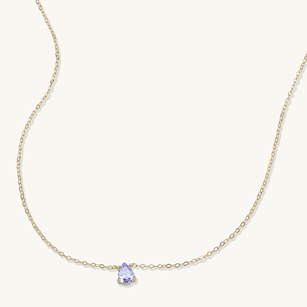 Birthstone Pear Shaped Necklace June