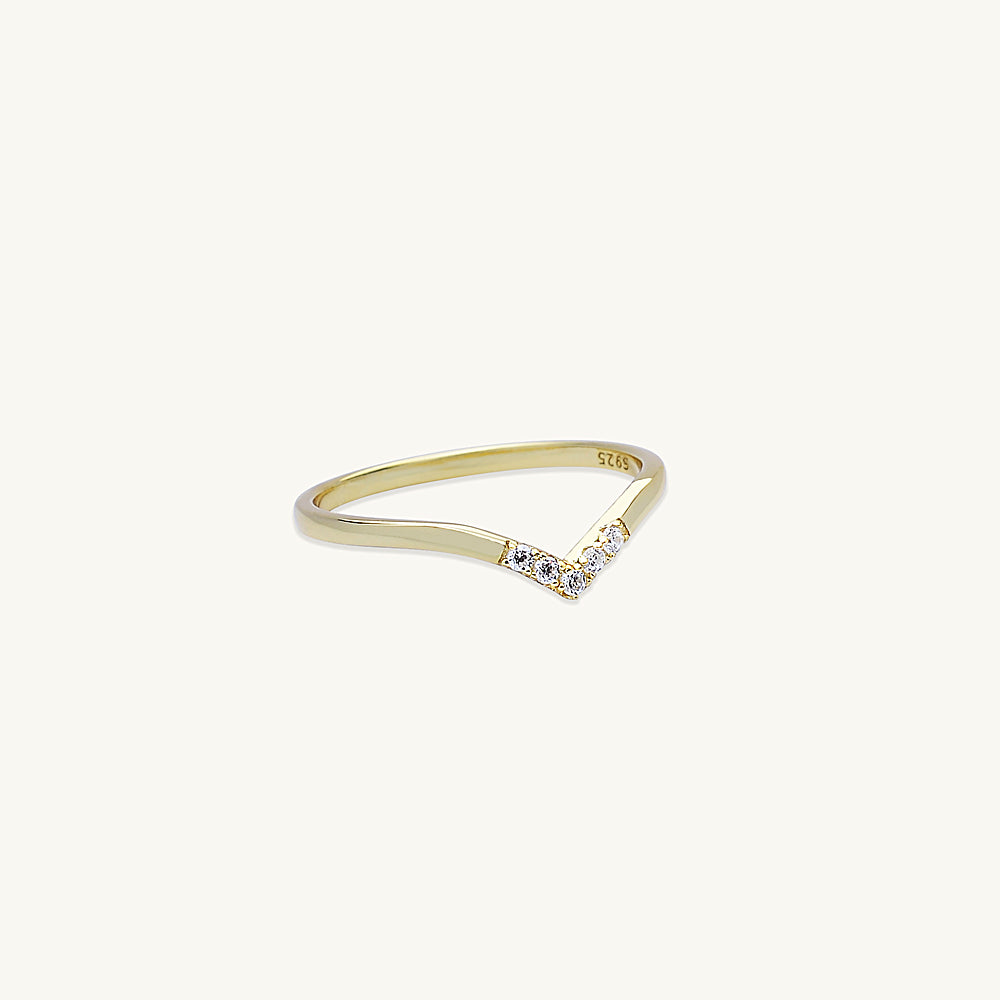 Sapphire V Band Ring