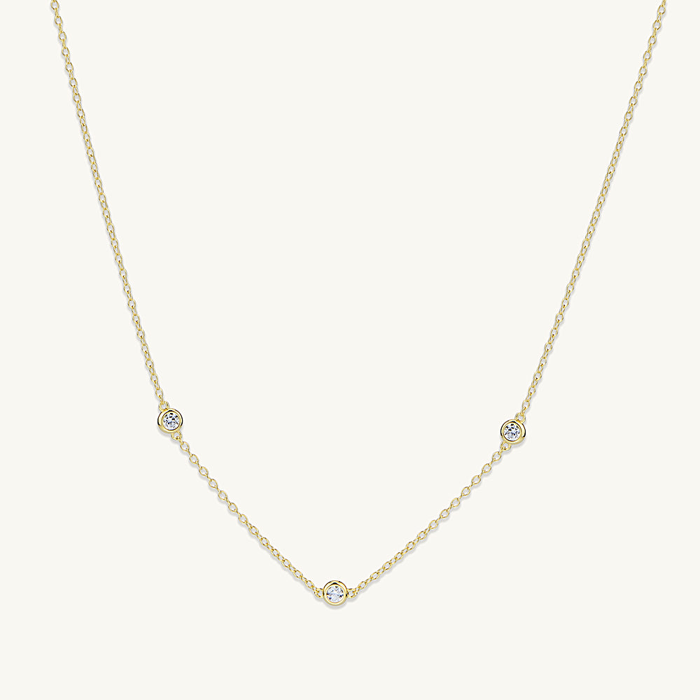 Satellite Sapphire Station Chain Necklace