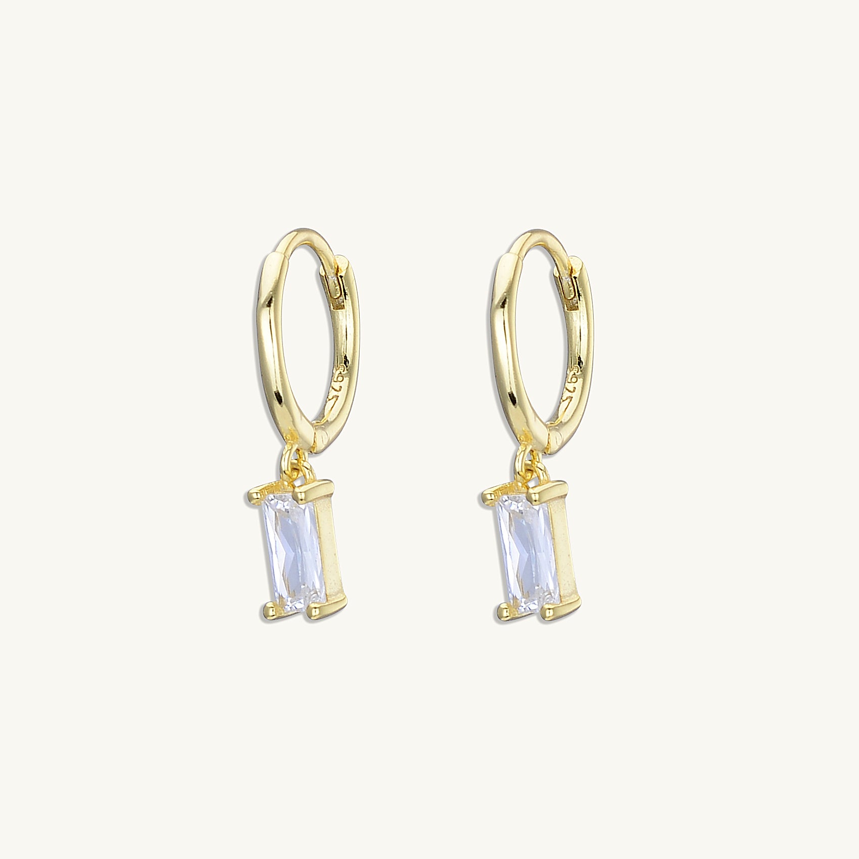 Baguette Hoop Earrings