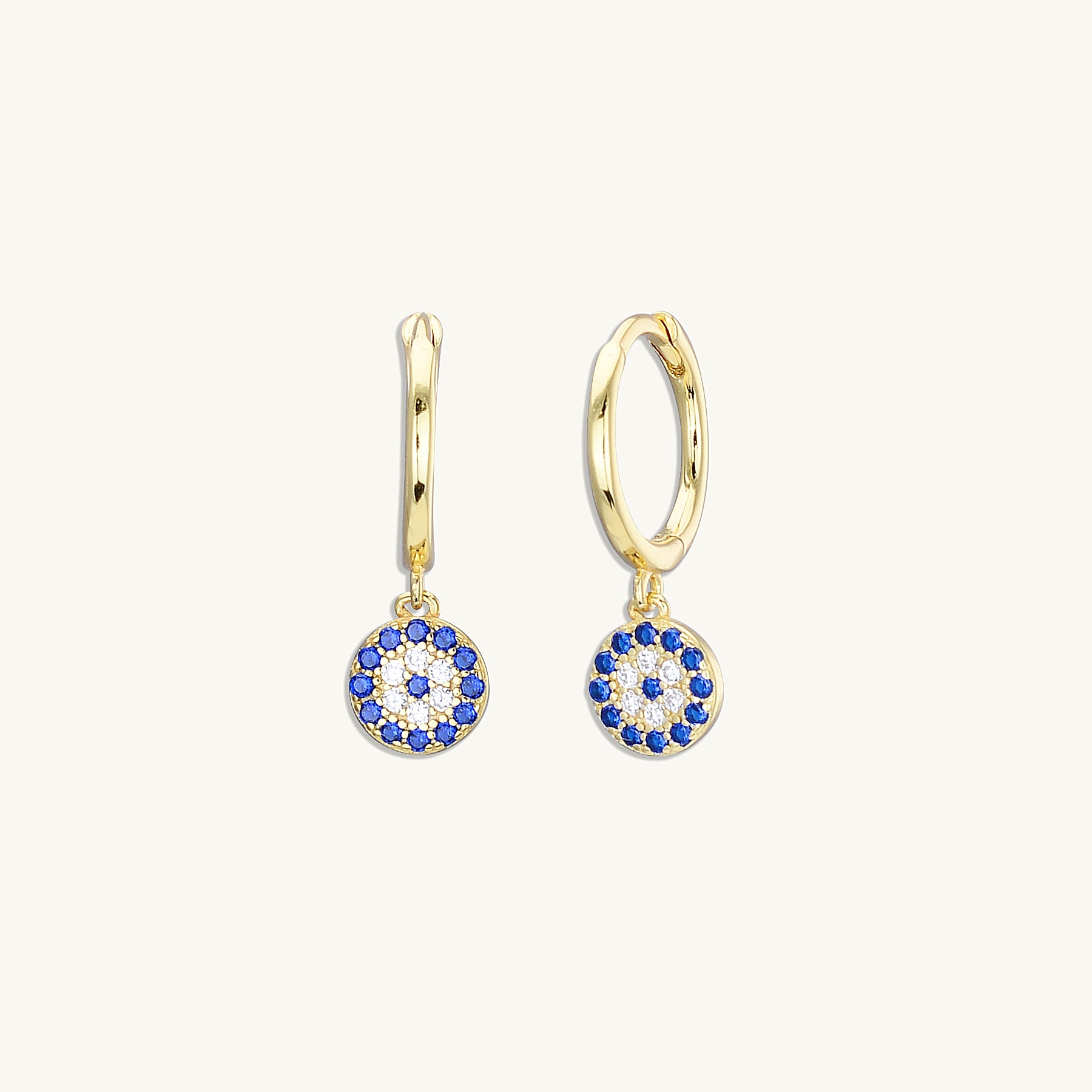 Evil Eye Pave Hoops