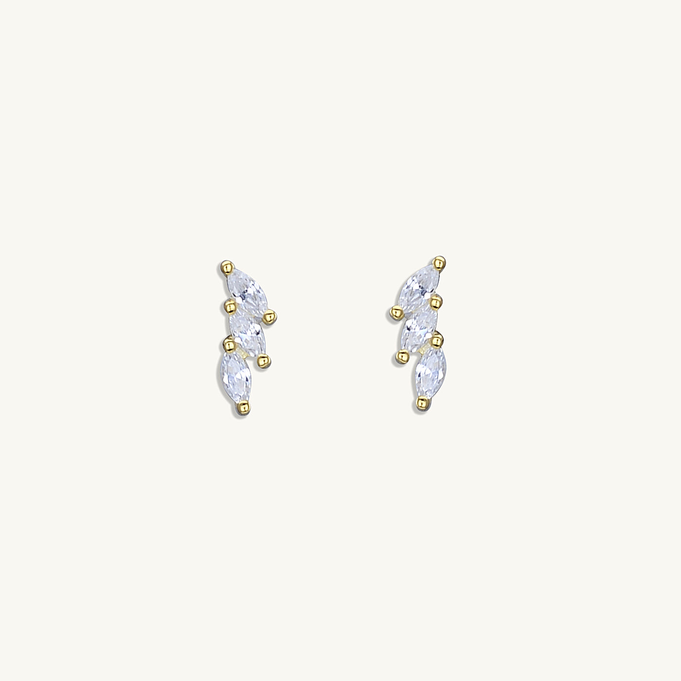 Marquise Cluster Sapphire Earrings