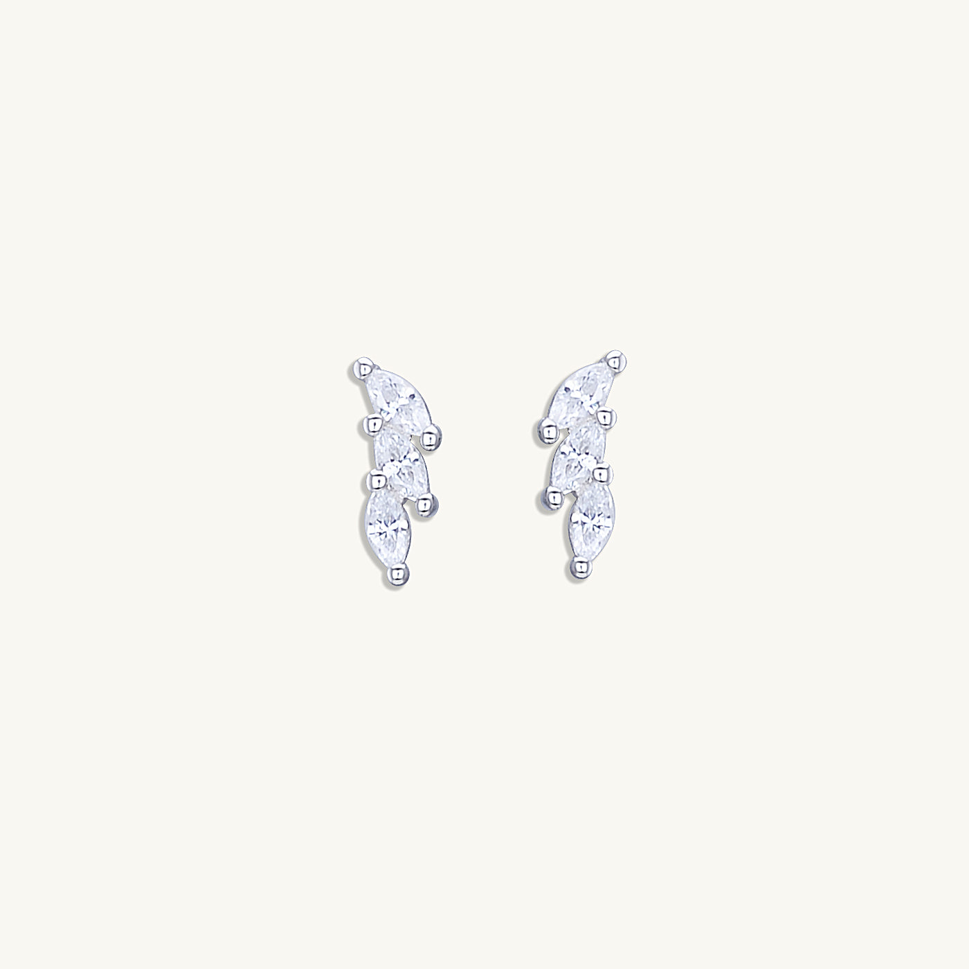 Marquise Cluster Sapphire Earrings