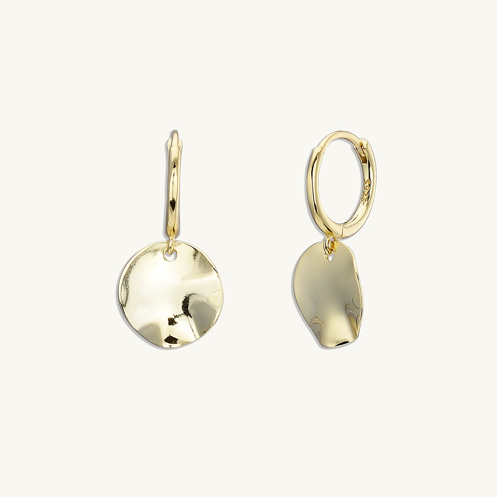 Hammered Disc Earrings
