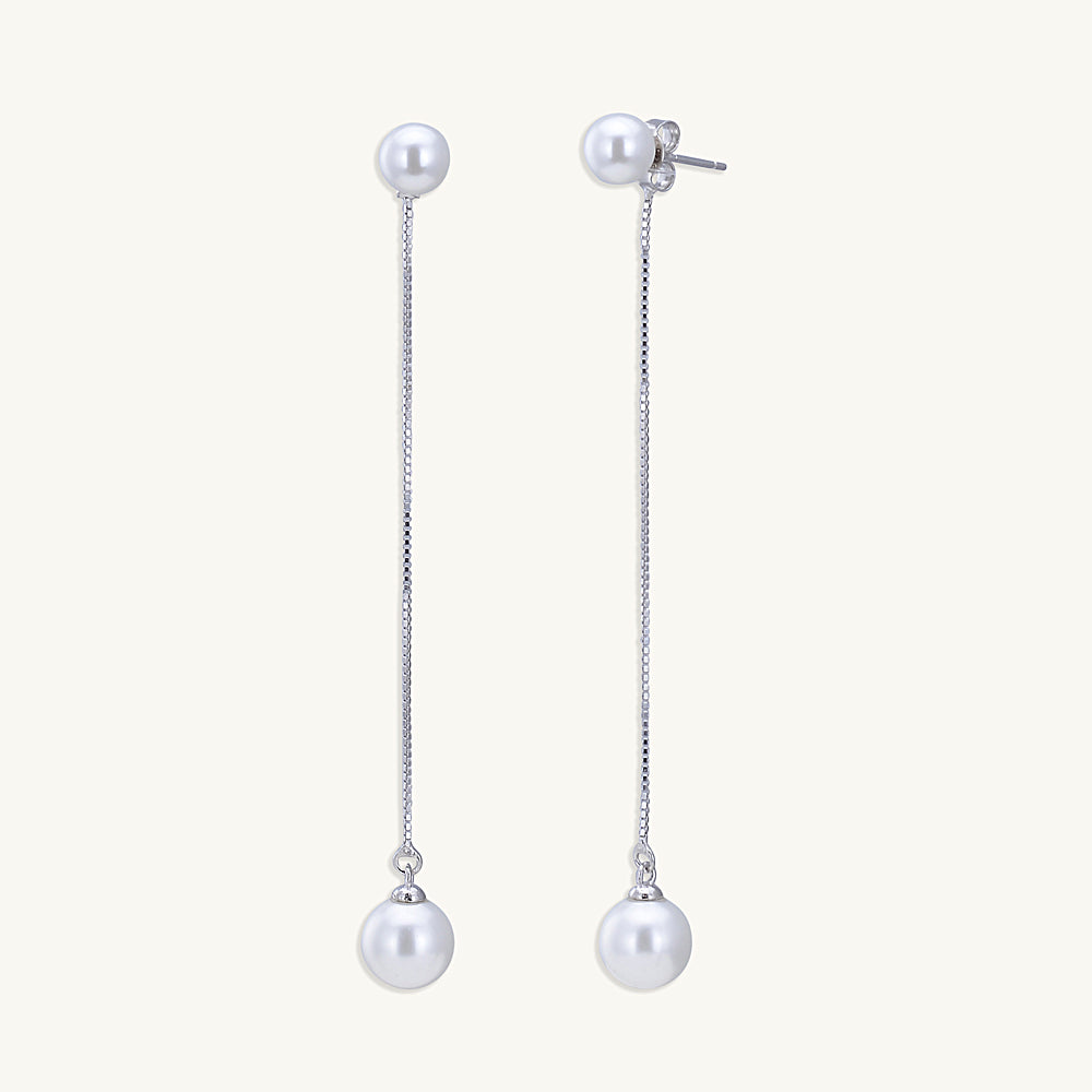 Freshwater Pearl Twin Drop Earrings