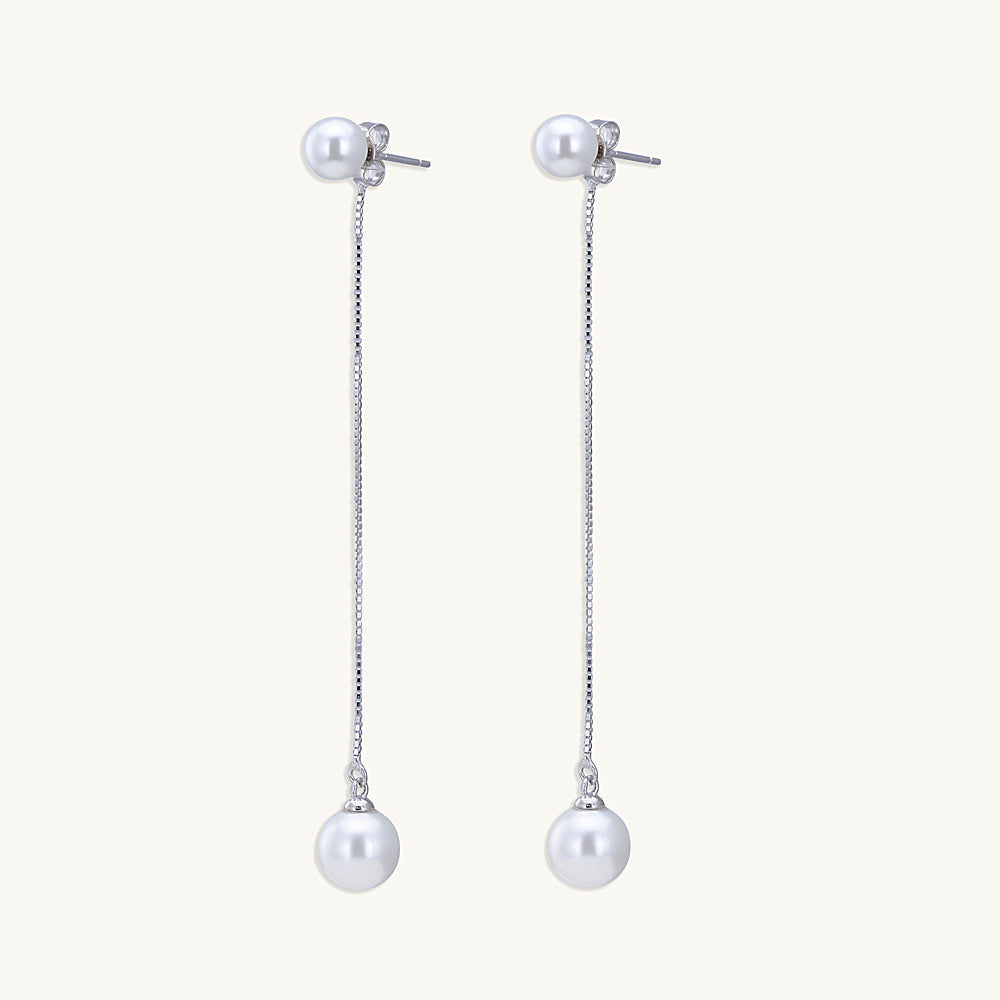 Freshwater Pearl Twin Drop Earrings